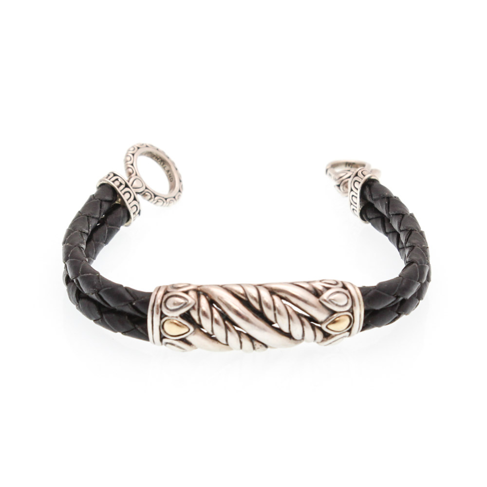JAI by John Hardy Sterling Silver and Leather Bracelet