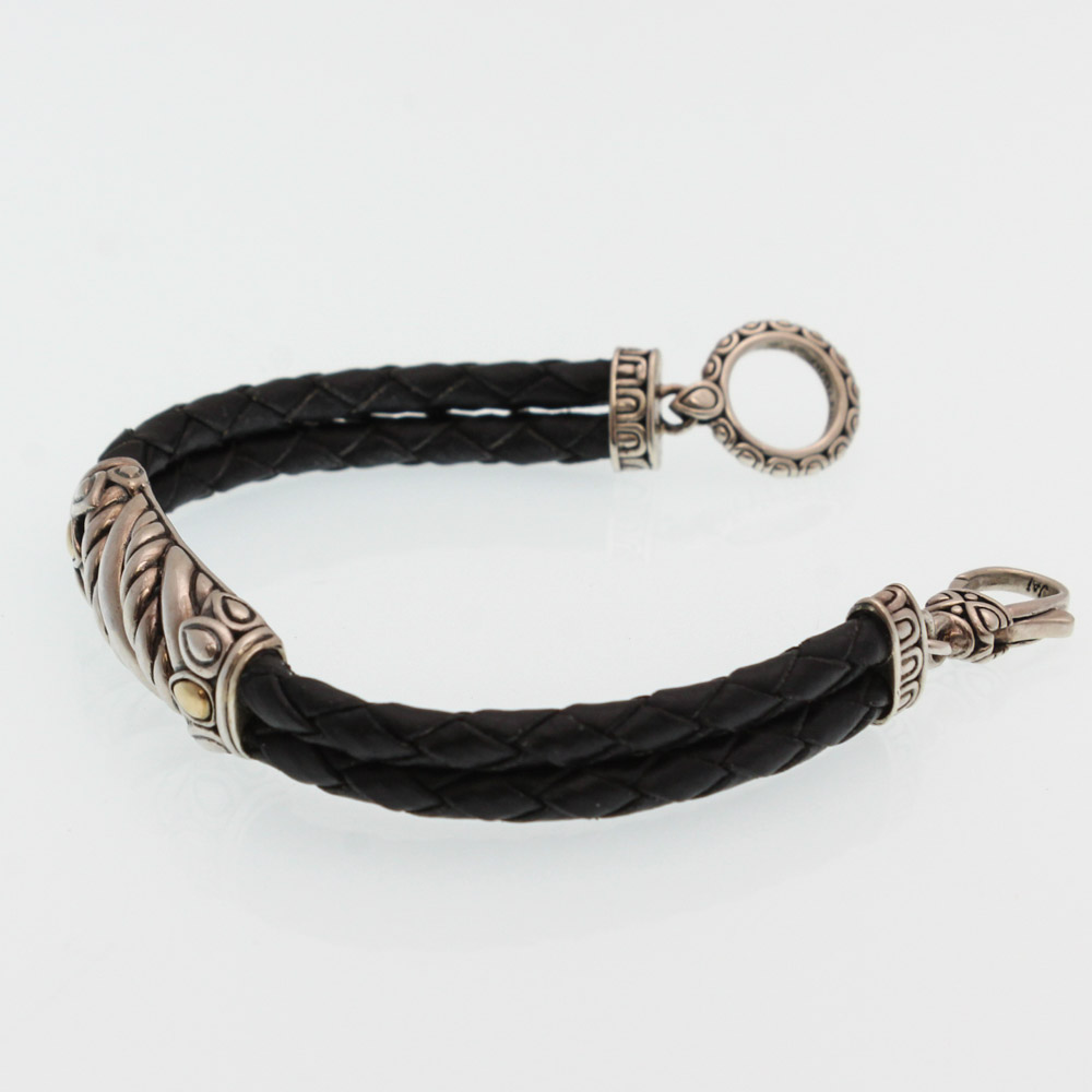 JAI by John Hardy Sterling Silver and Leather Bracelet