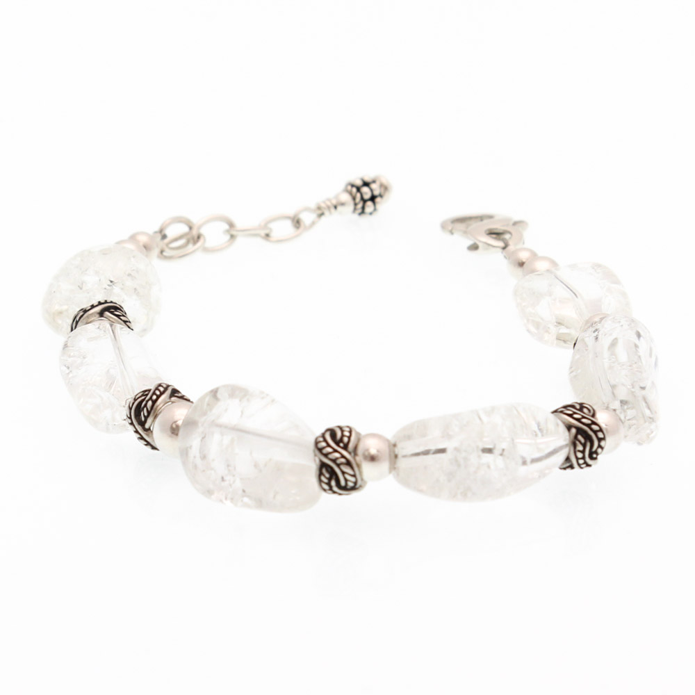 Sterling Silver and Crystal Bracelet