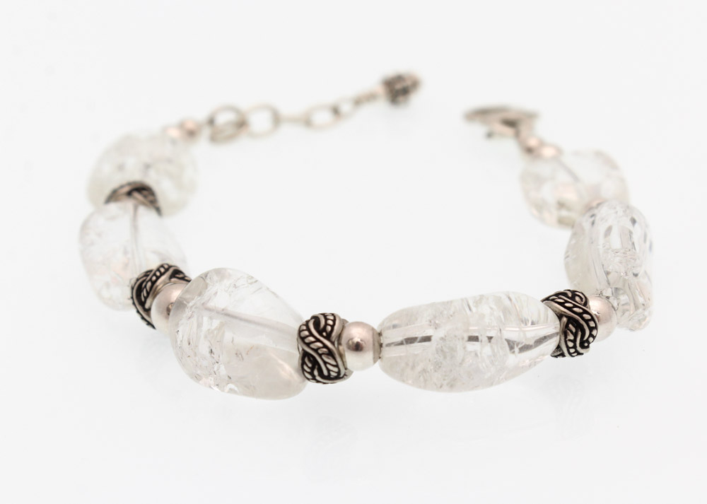Sterling Silver and Crystal Bracelet