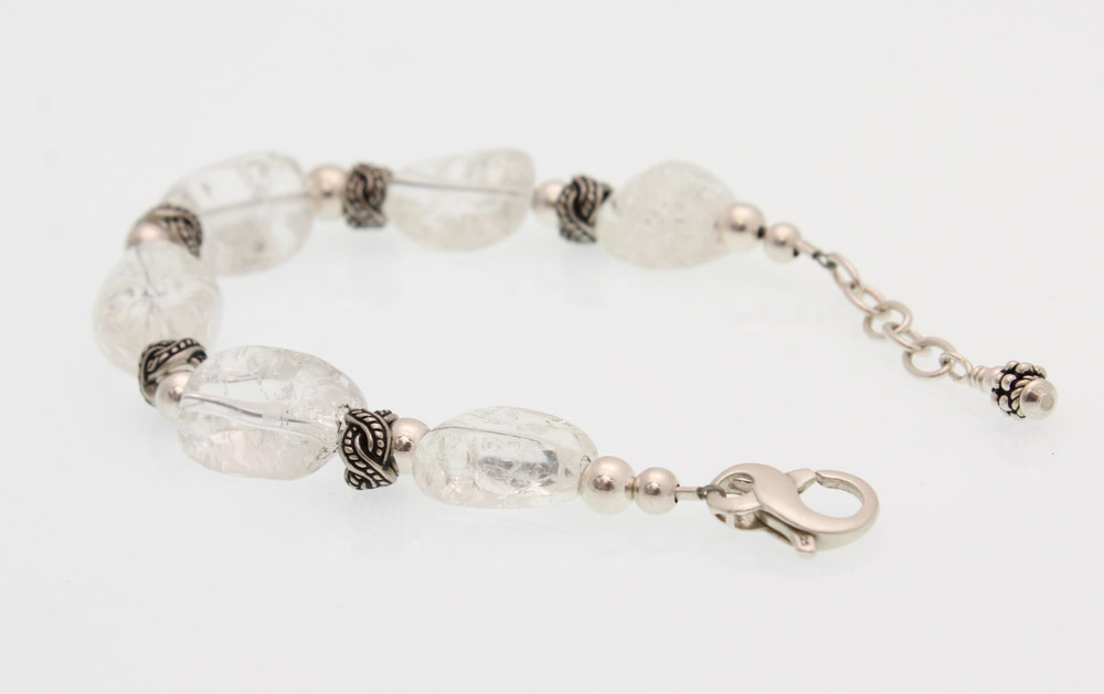 Sterling Silver and Crystal Bracelet