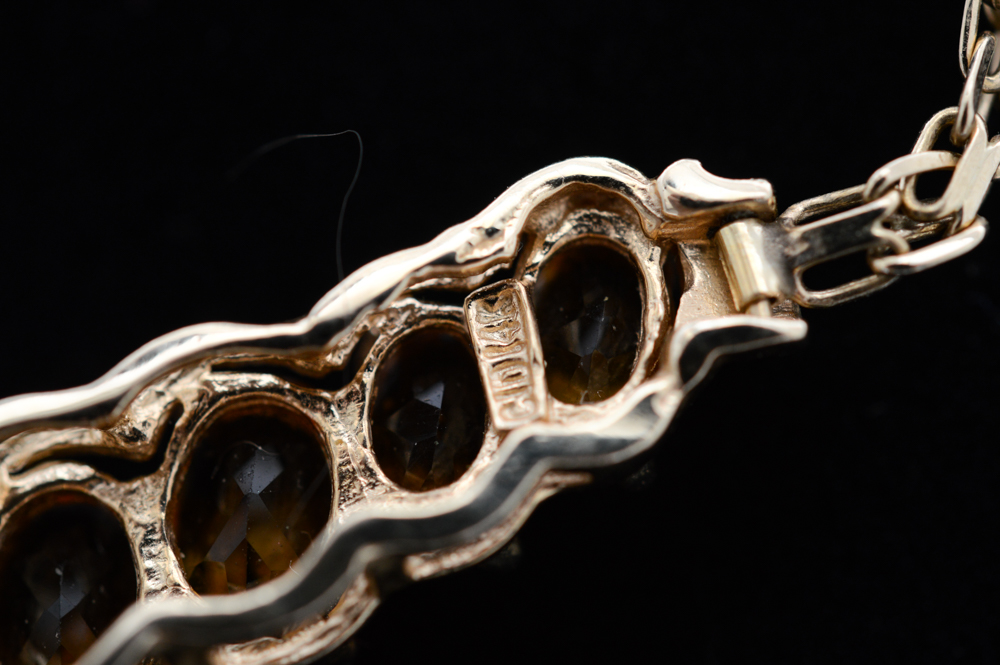 14K Yellow Gold Citrine Necklace