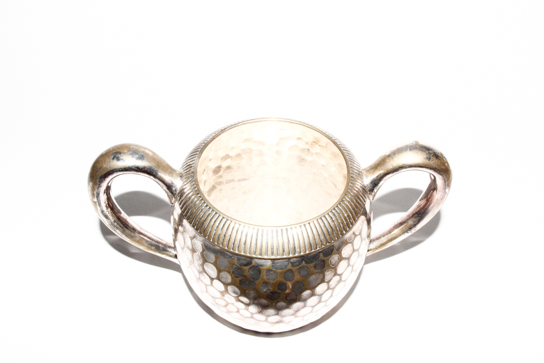 Collection of Hammered Silver-Plated Items and More