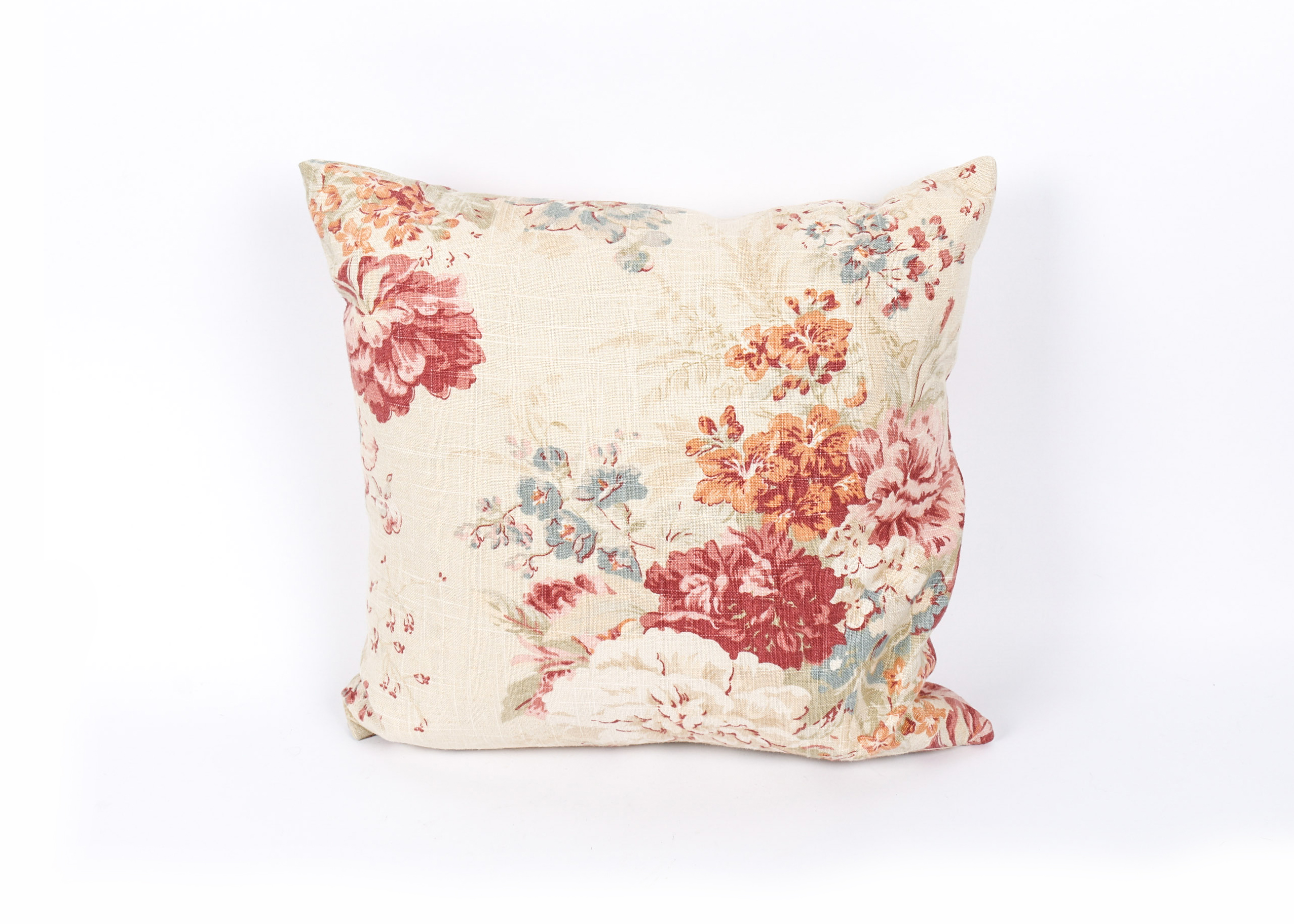 Down Throw Pillow With Floral Design