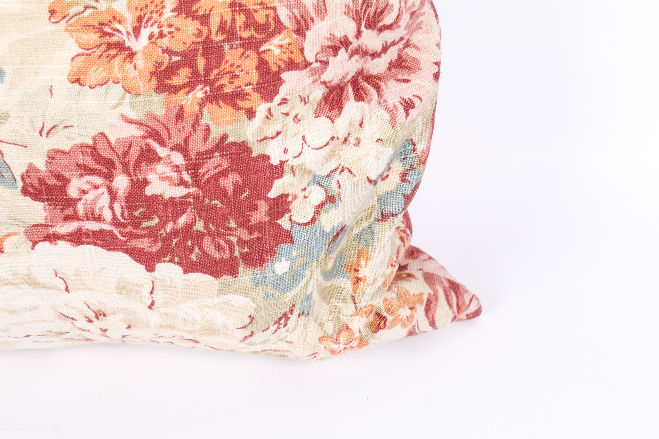 Down Throw Pillow With Floral Design