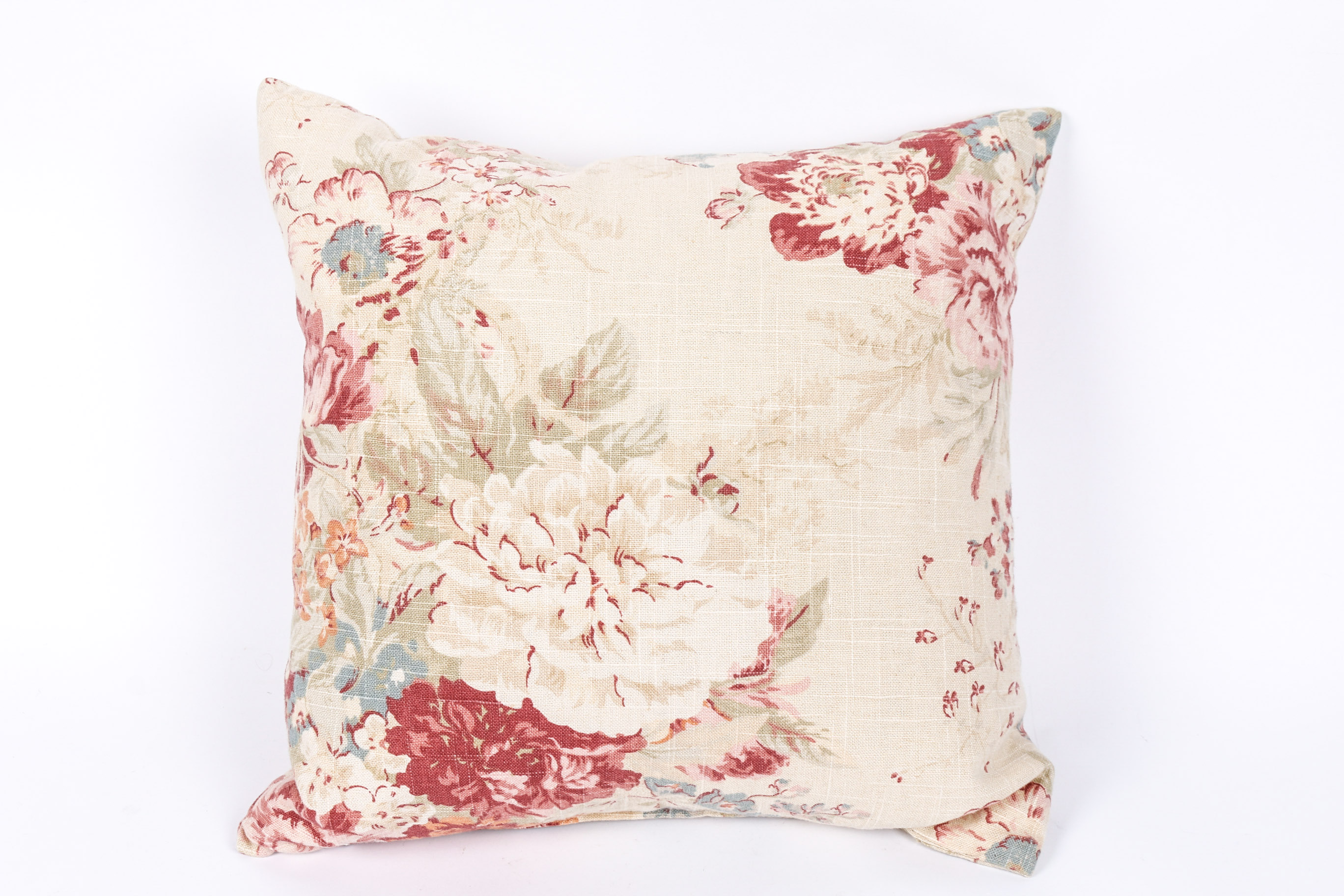 Down Throw Pillow With Floral Design