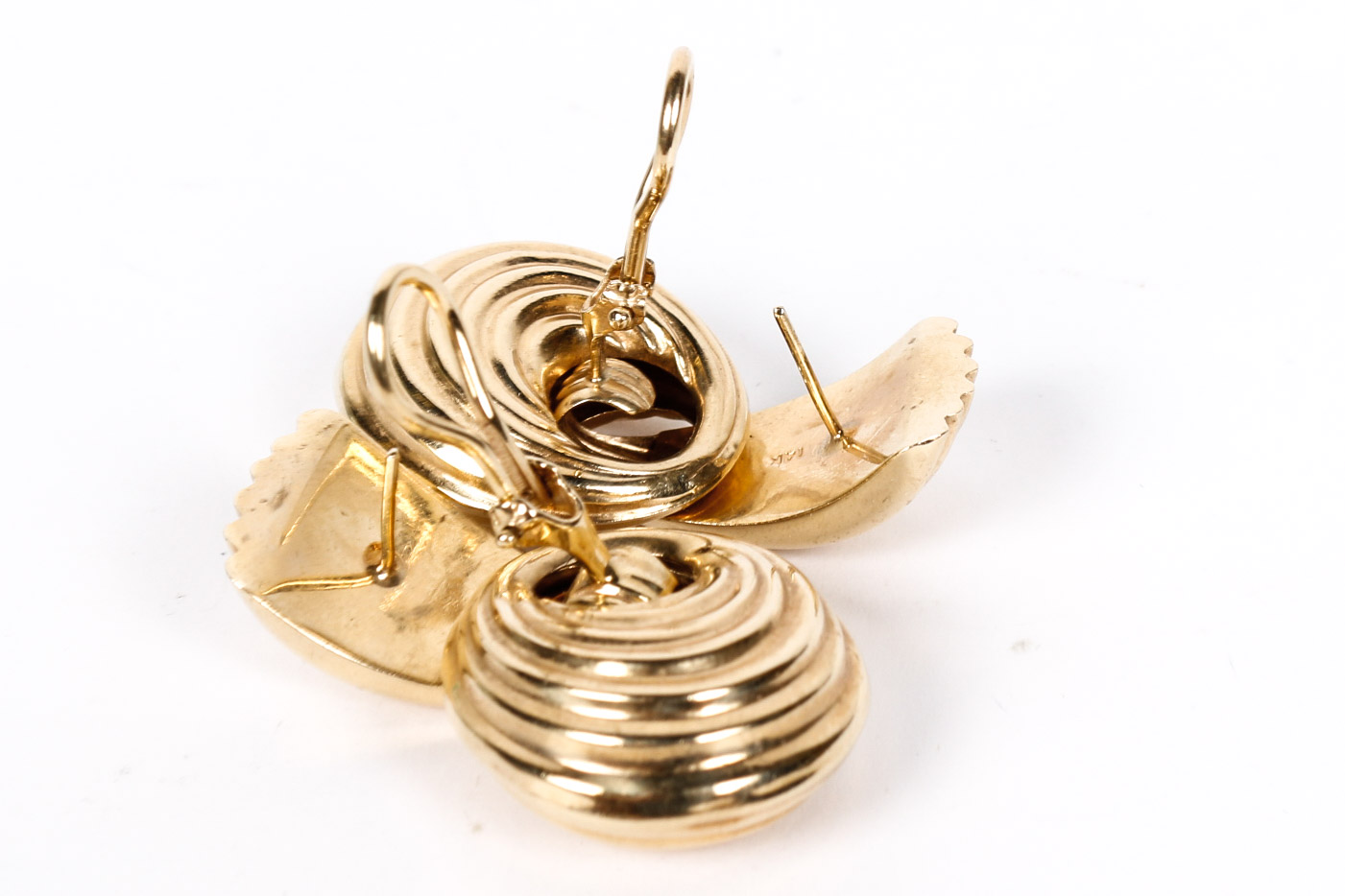 14K Yellow Gold Door Knocker Earrings