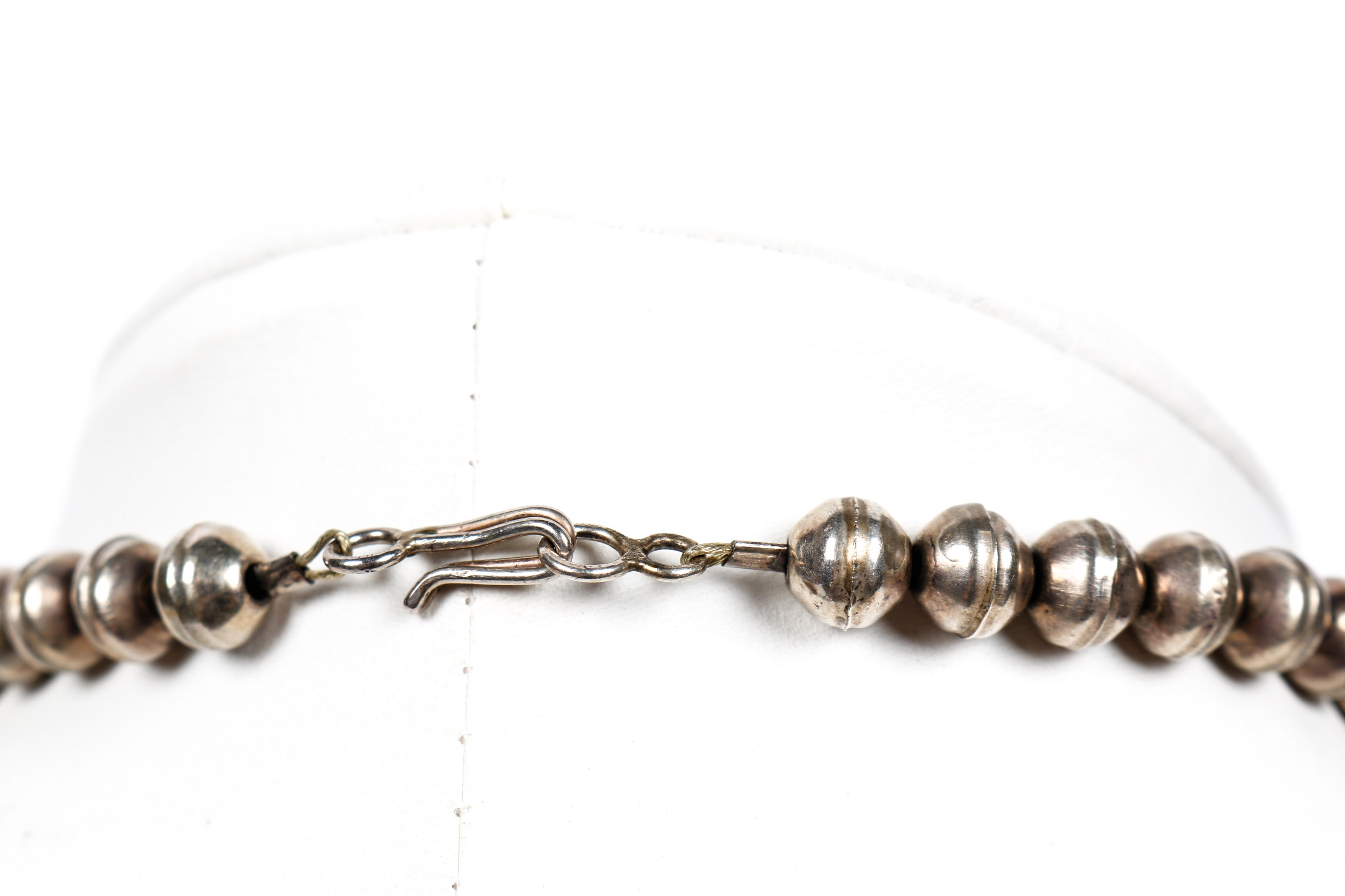 800 Silver Turquoise Squash Blossom Necklace