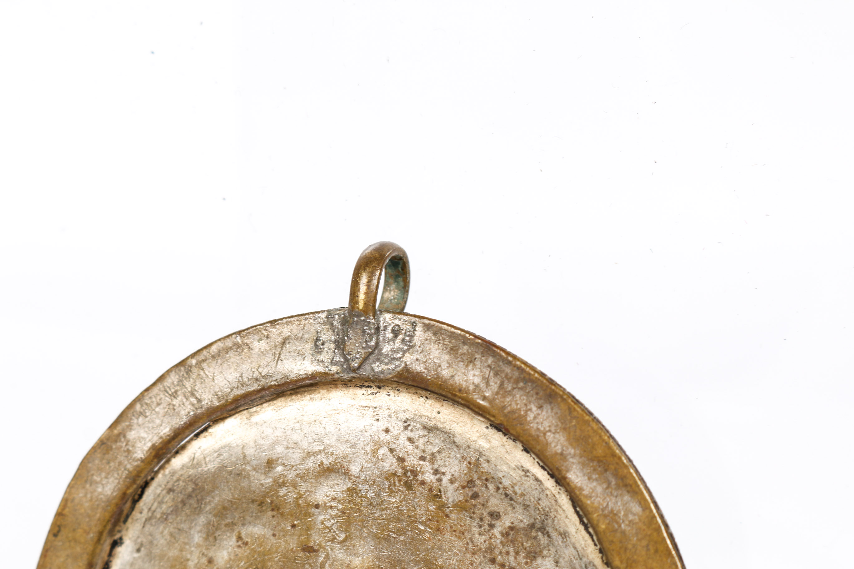 Rustic Rose Compass Medallion Pendant