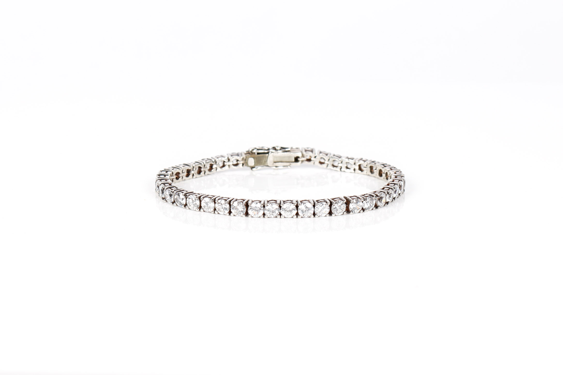 Sterling Silver and Cubic Zirconia Tennis Bracelet