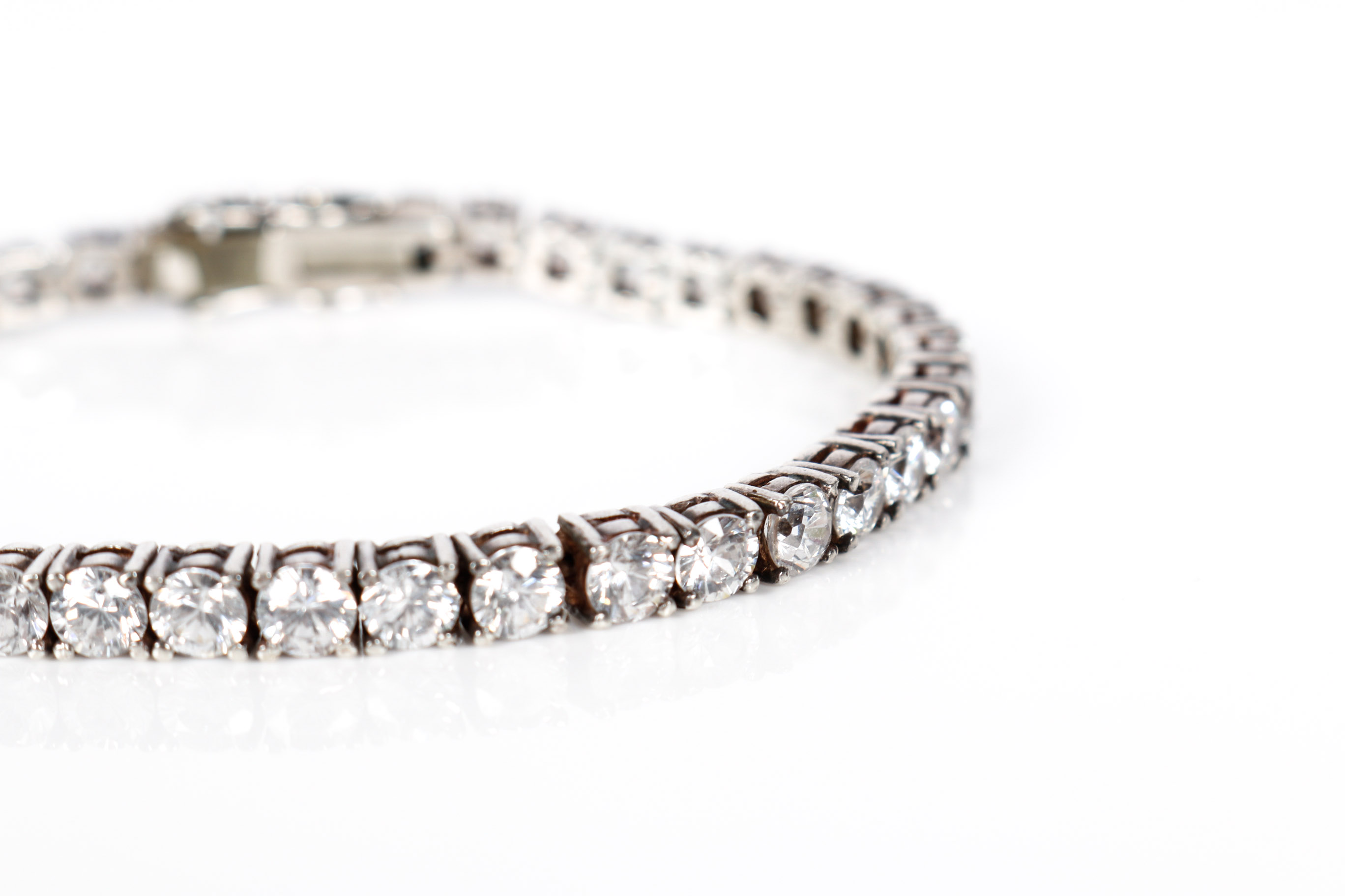 Sterling Silver and Cubic Zirconia Tennis Bracelet