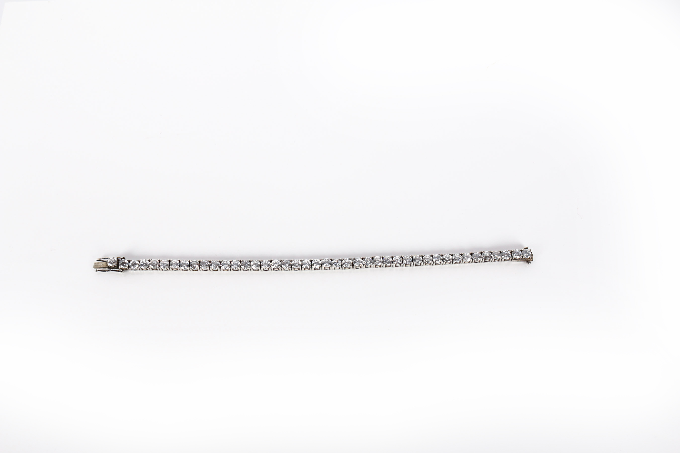 Sterling Silver and Cubic Zirconia Tennis Bracelet