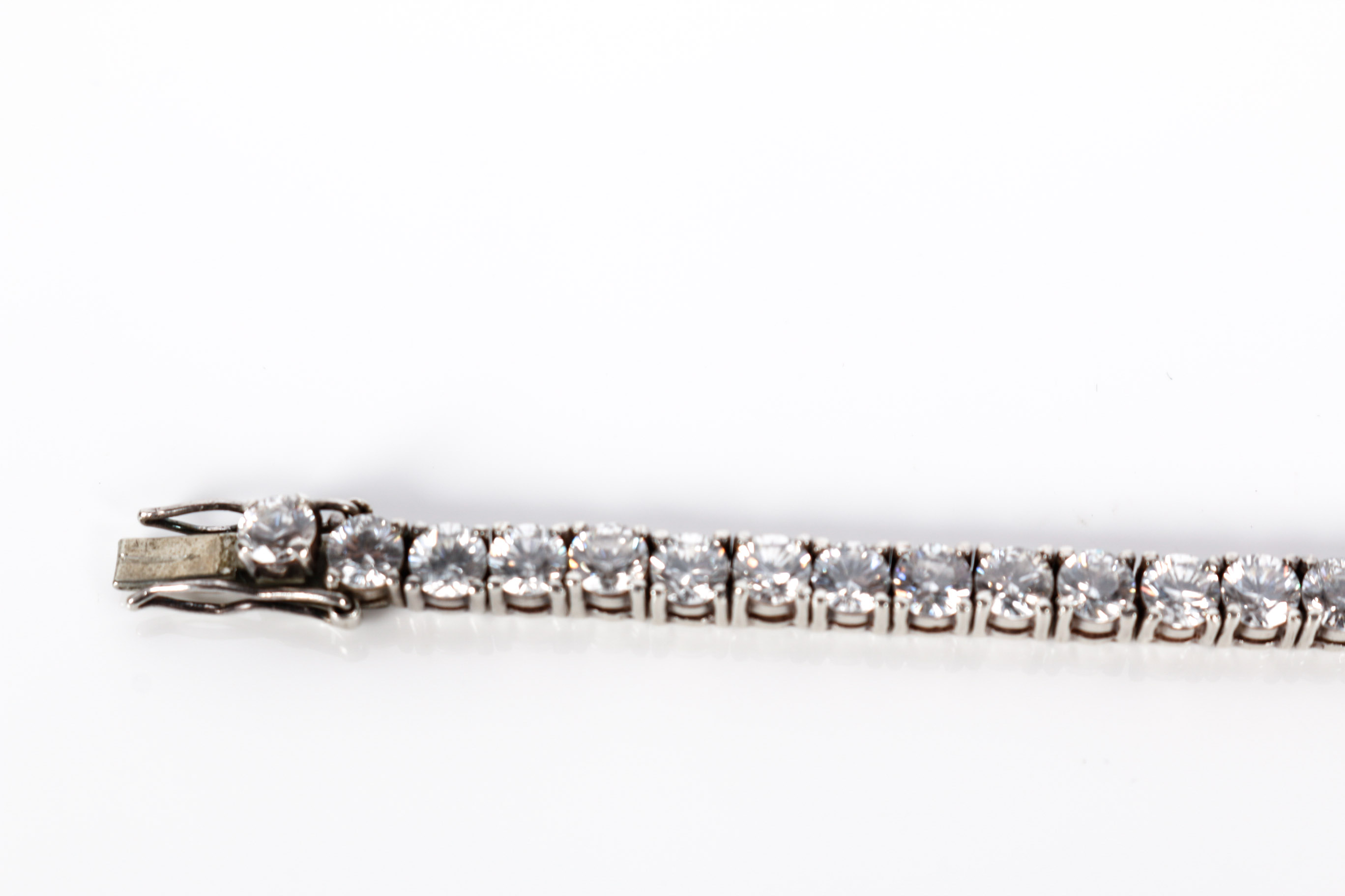 Sterling Silver and Cubic Zirconia Tennis Bracelet