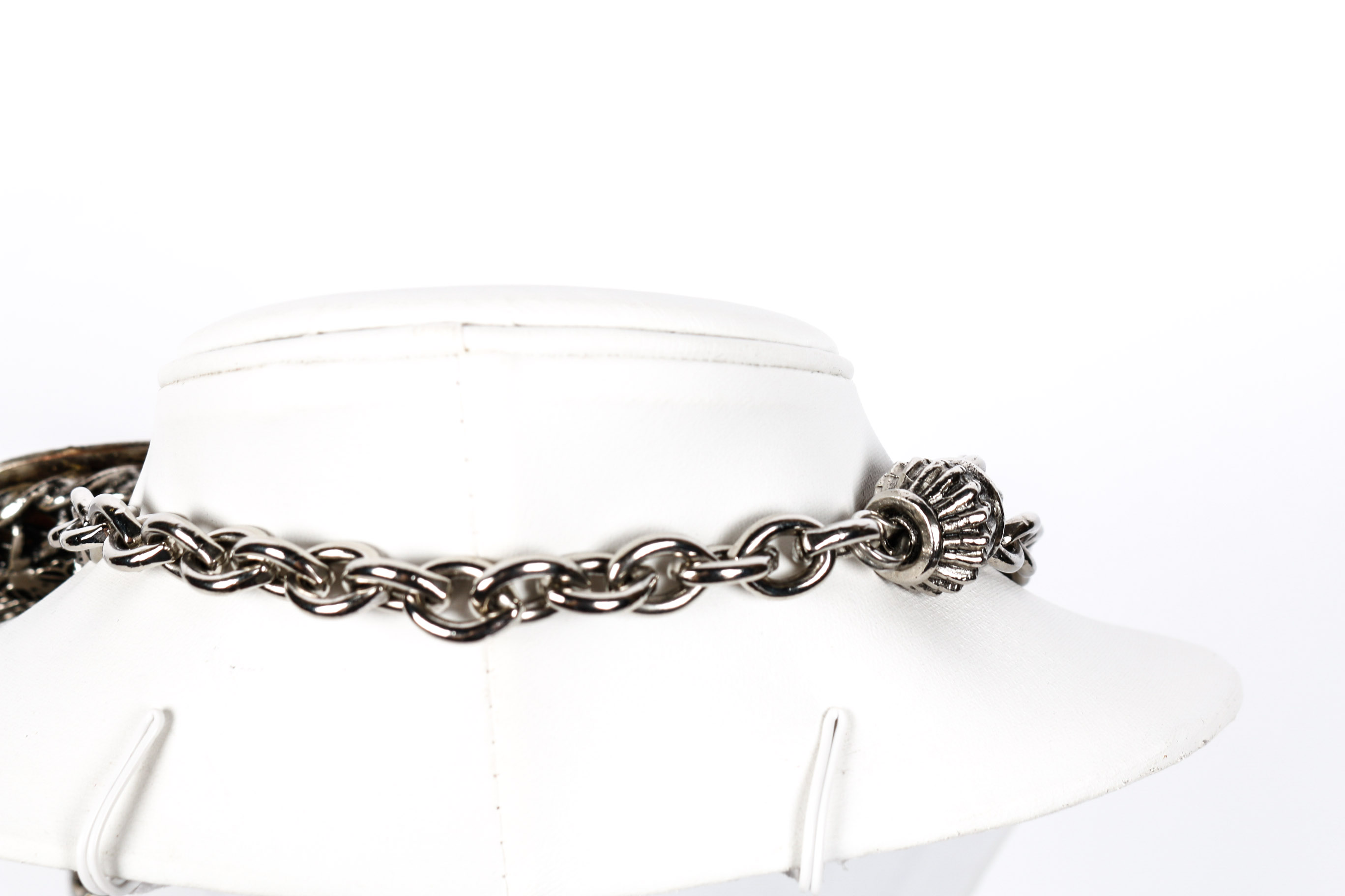 Vintage Heavy Silver Metal and Turquoise Belt