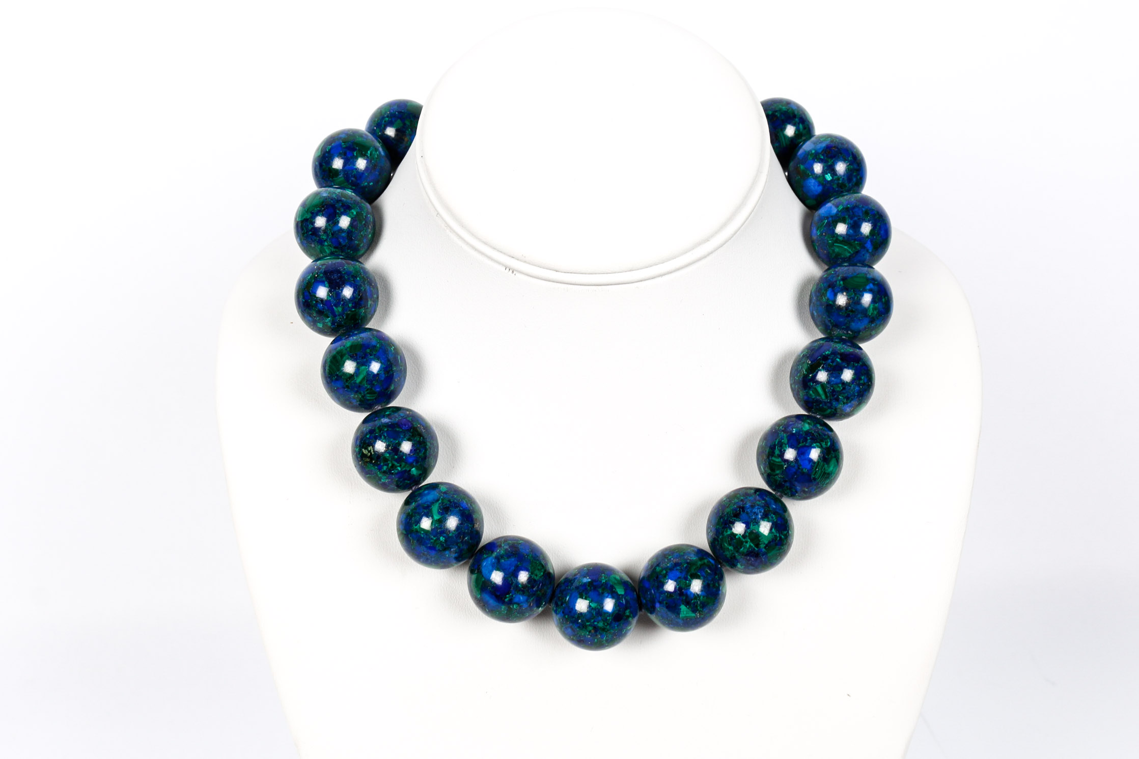 Azurmalachite Beaded Necklace