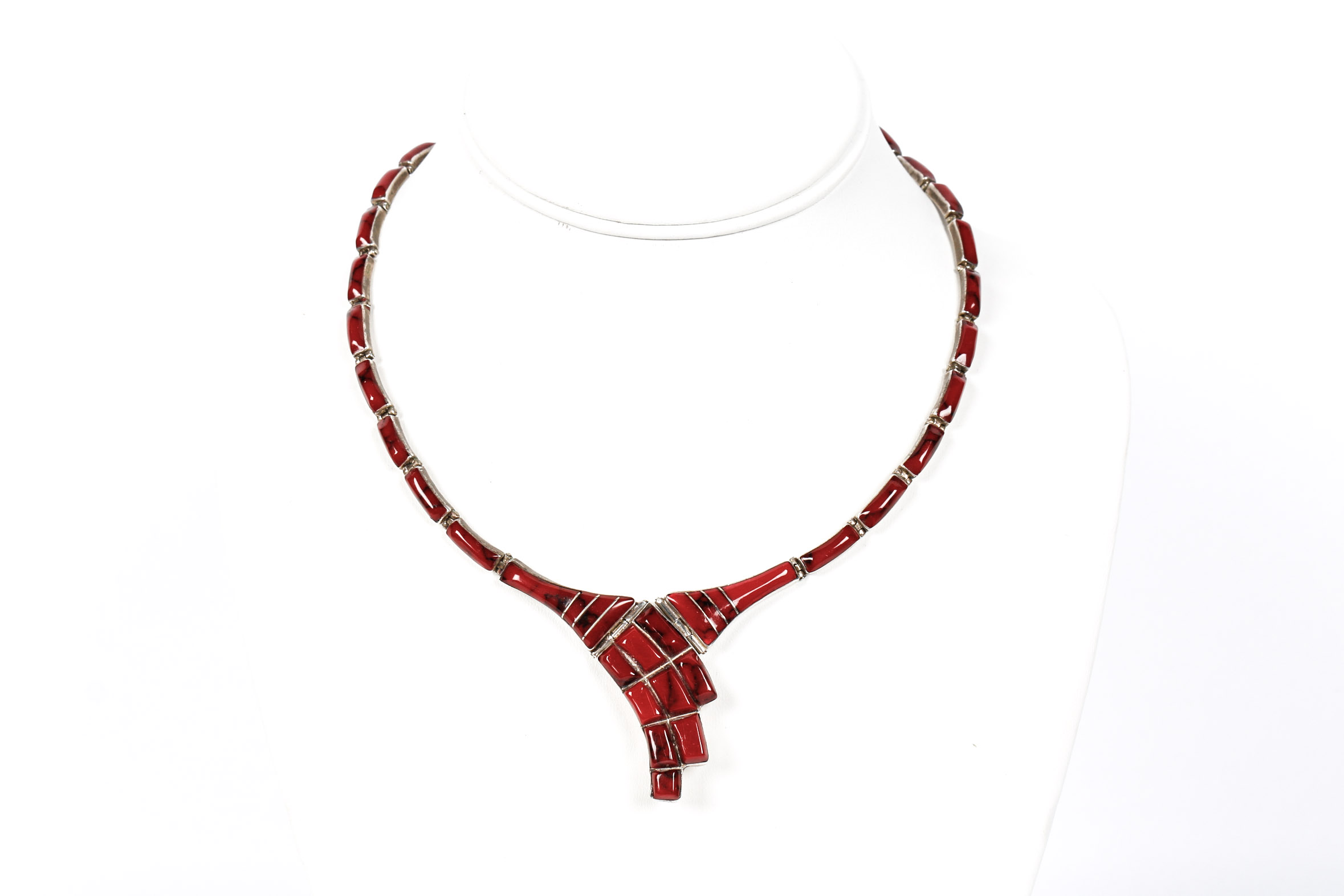 Sterling Silver and Jasper Necklace