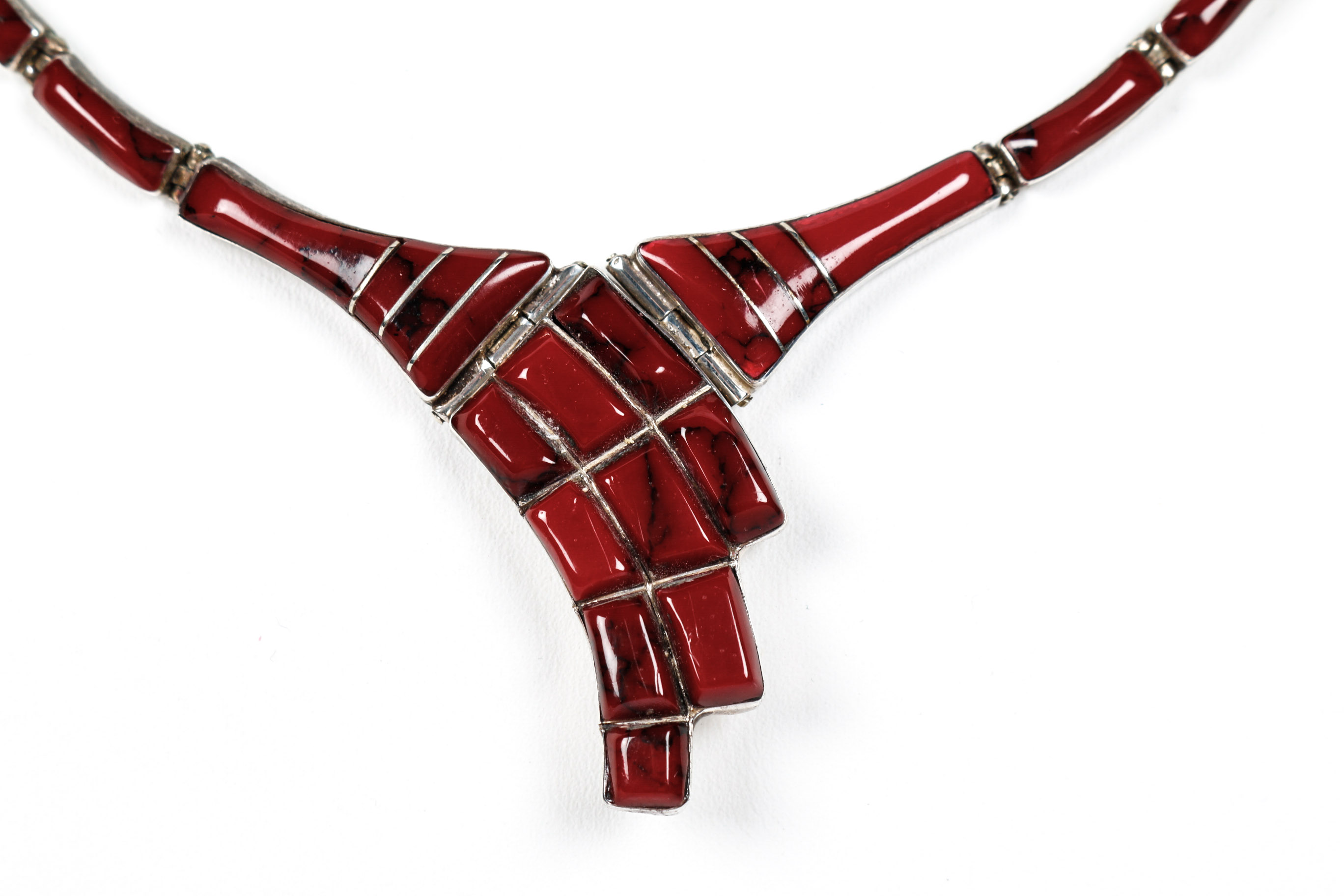 Sterling Silver and Jasper Necklace