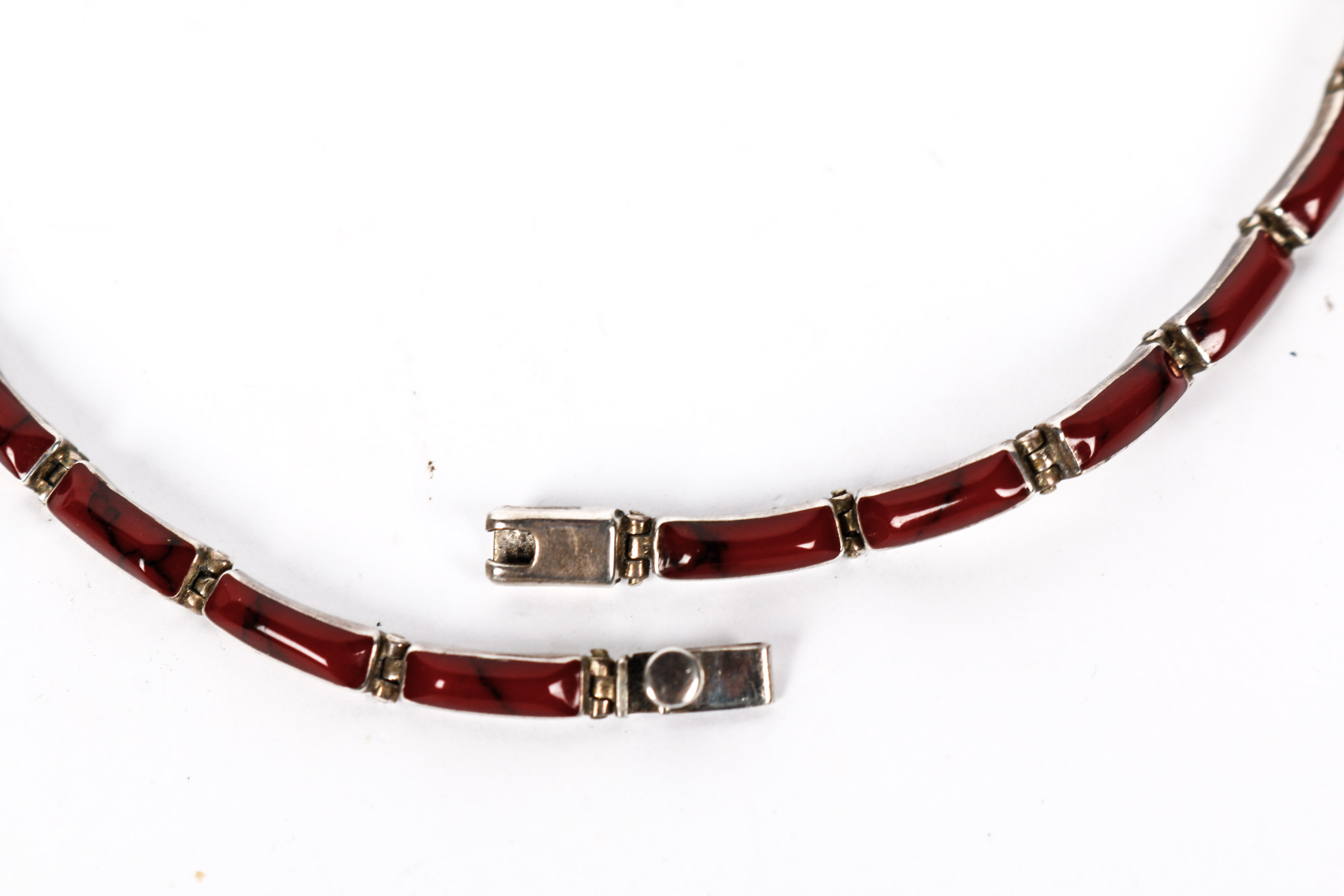 Sterling Silver and Jasper Necklace