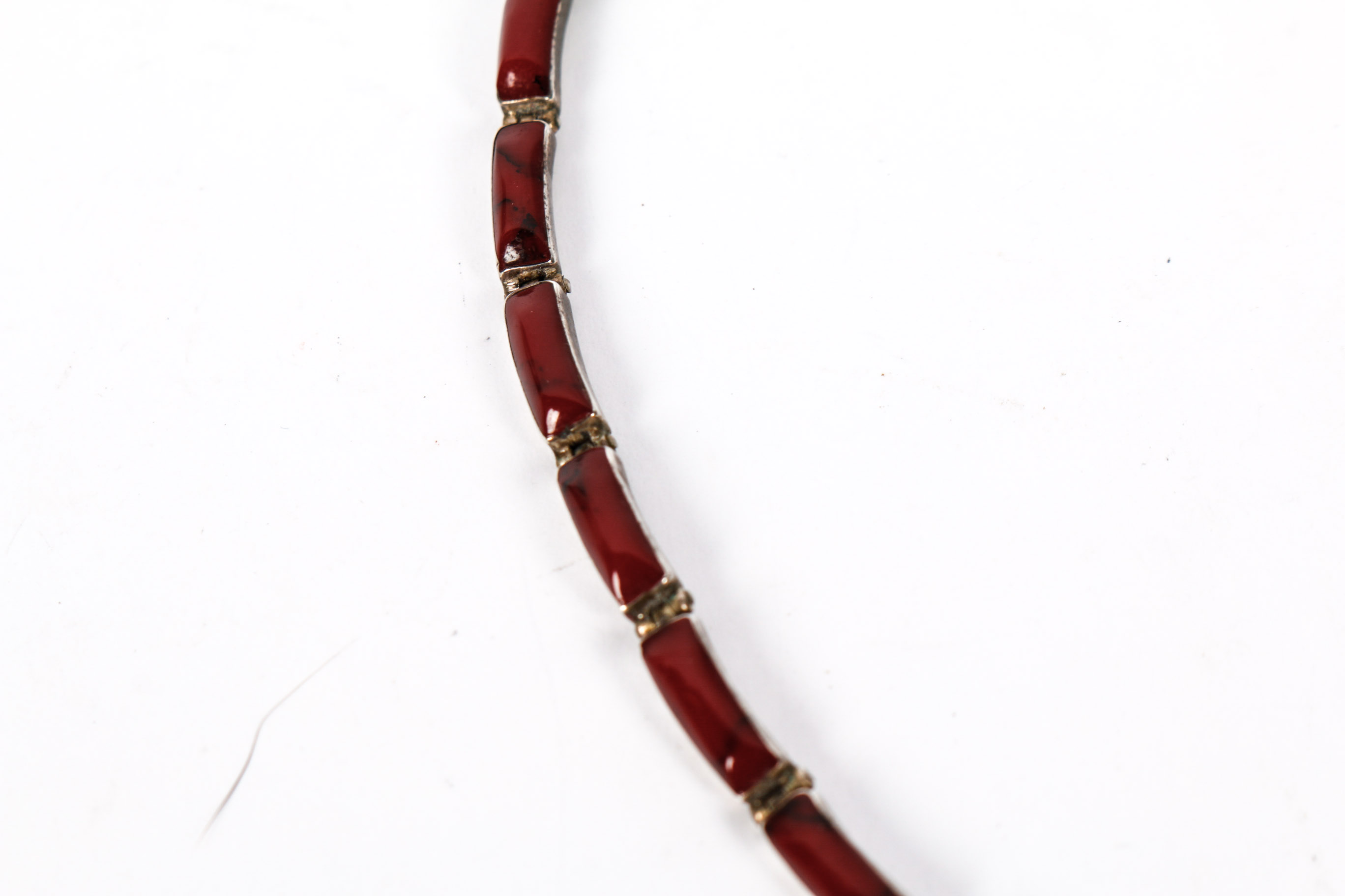 Sterling Silver and Jasper Necklace