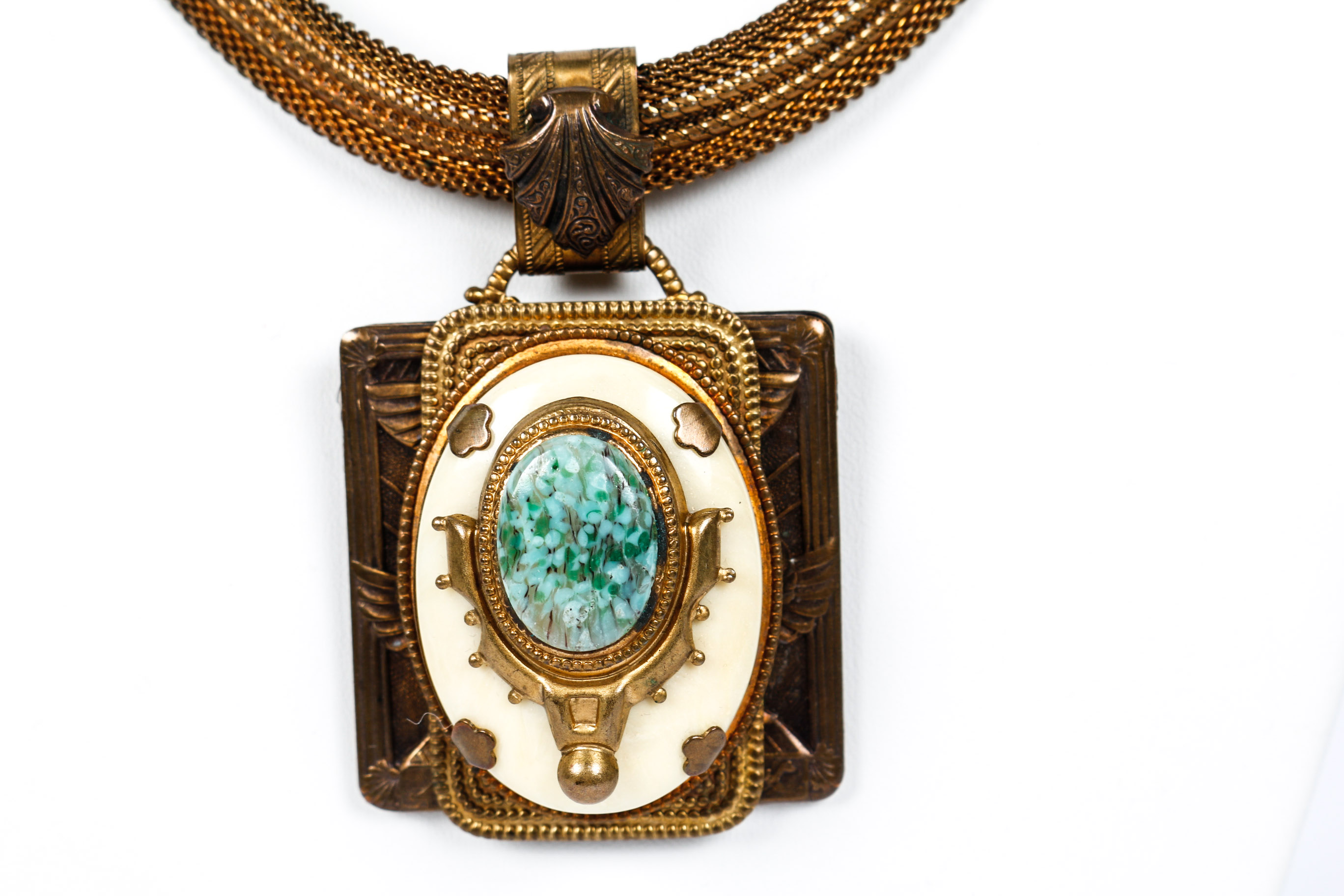 Vintage Egyptian Revival Necklace in The Style of Patrice Creations