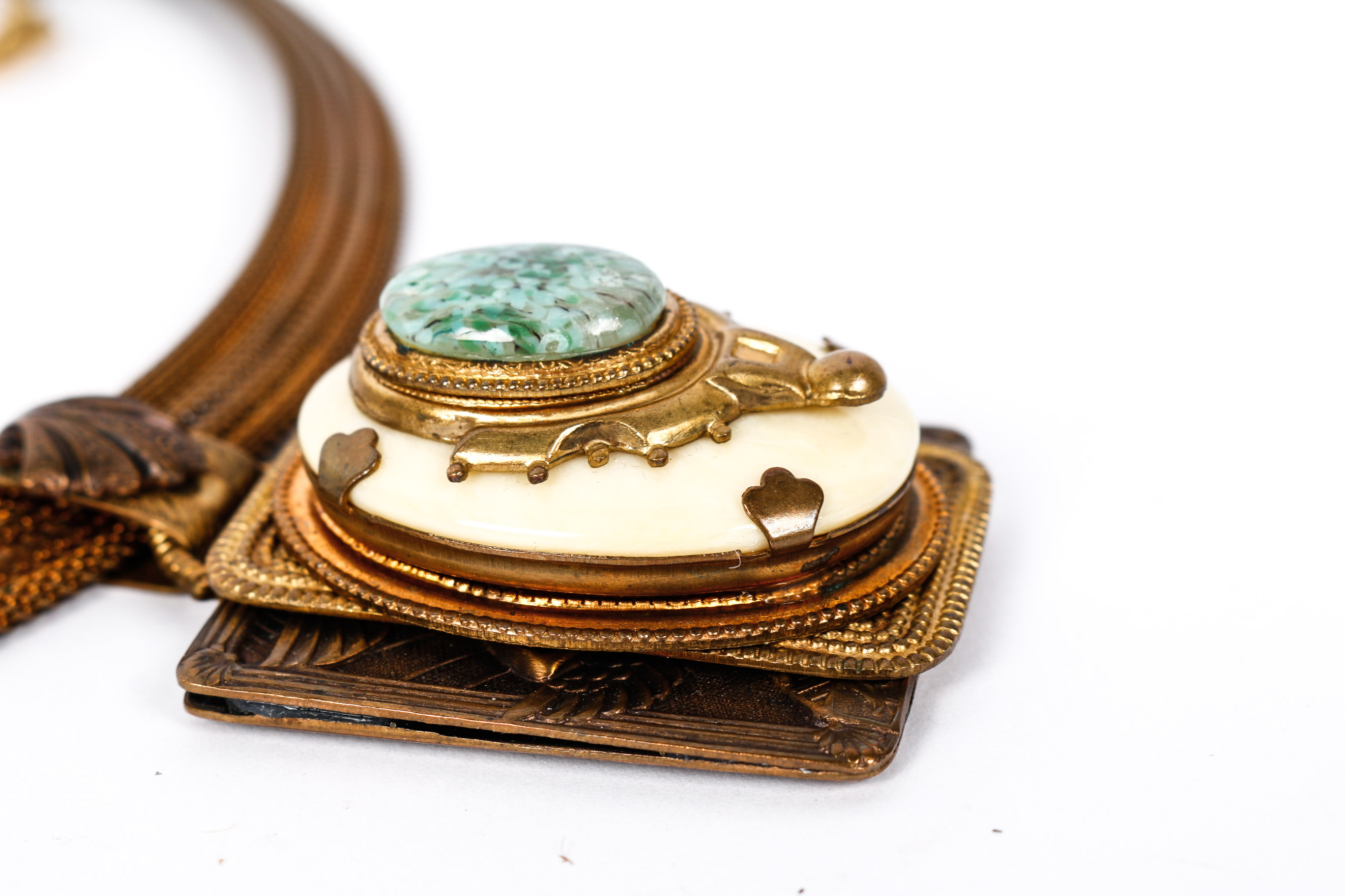 Vintage Egyptian Revival Necklace in The Style of Patrice Creations