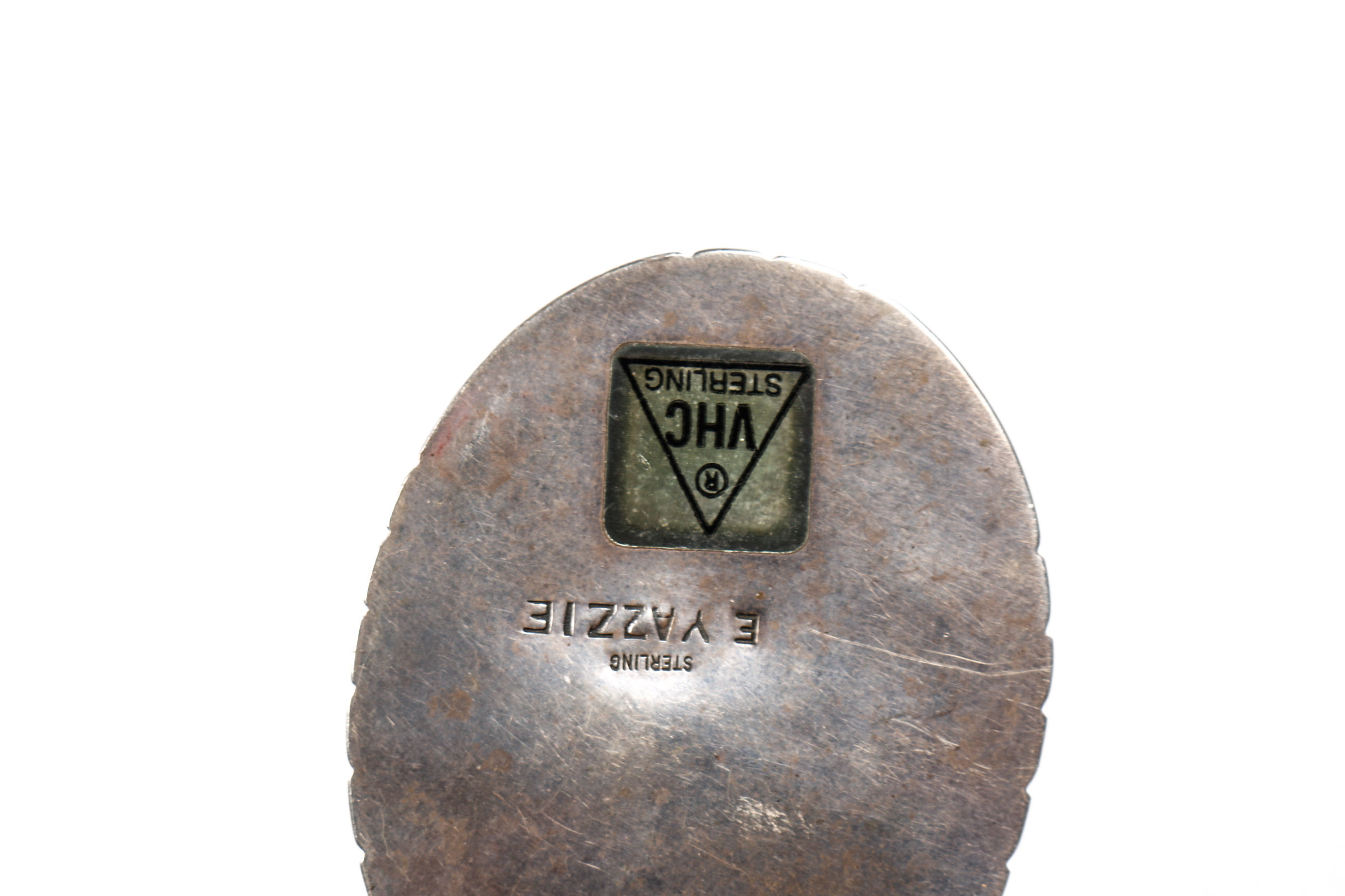 Signed E. Yazzie Sterling Silver and Black Onyx Ring, Bracelet and Large Pendant