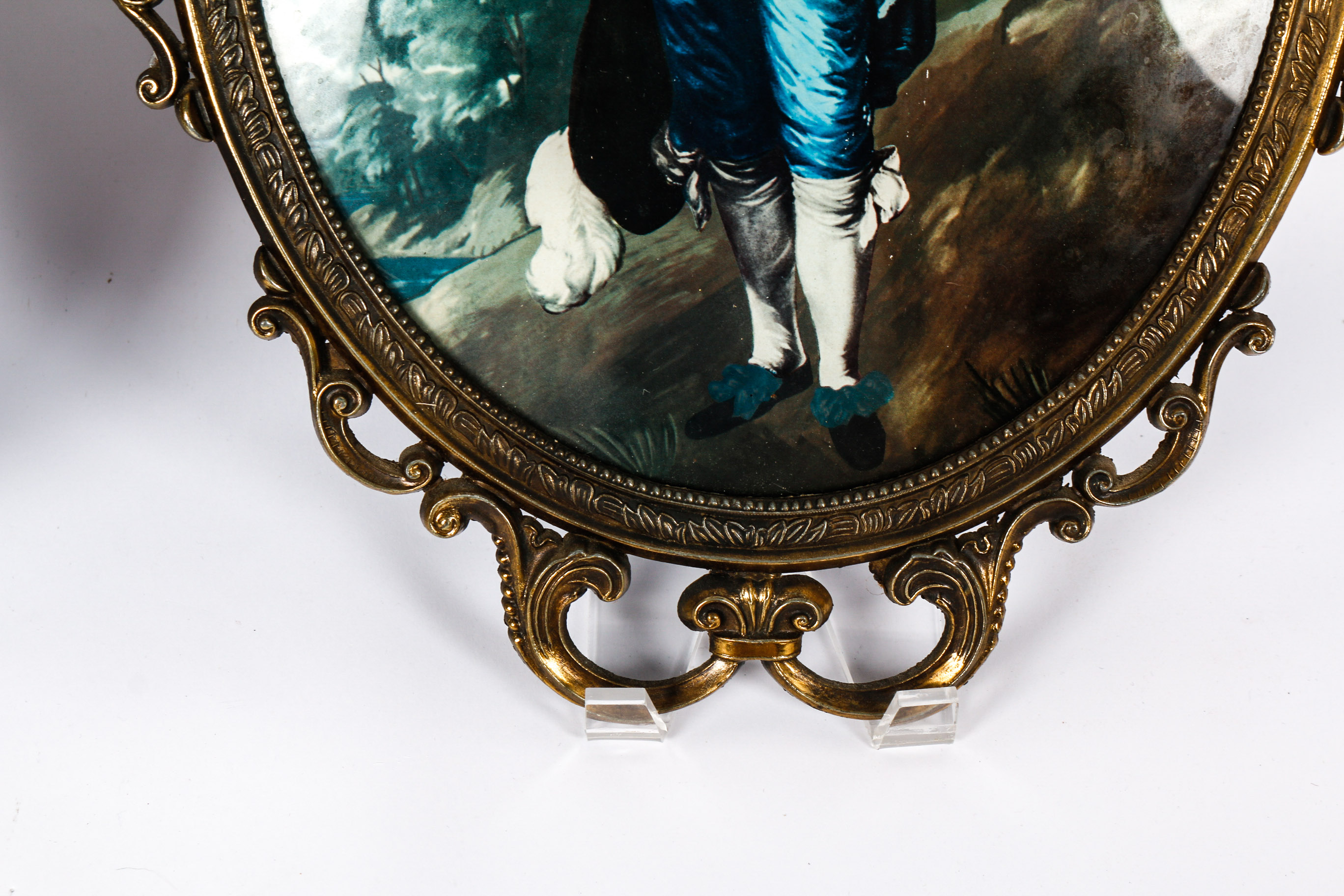 Framed Victorian Bubble Prints of "Blue Boy" and "Pinkie"