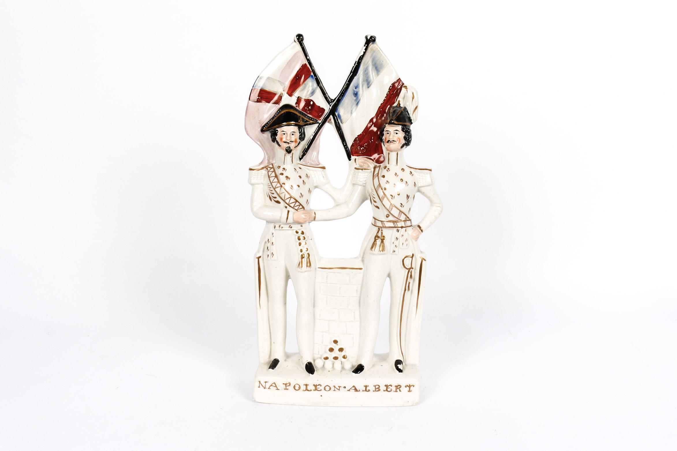 Porcelain Staffordshire Napoleon and Albert Spill Vase