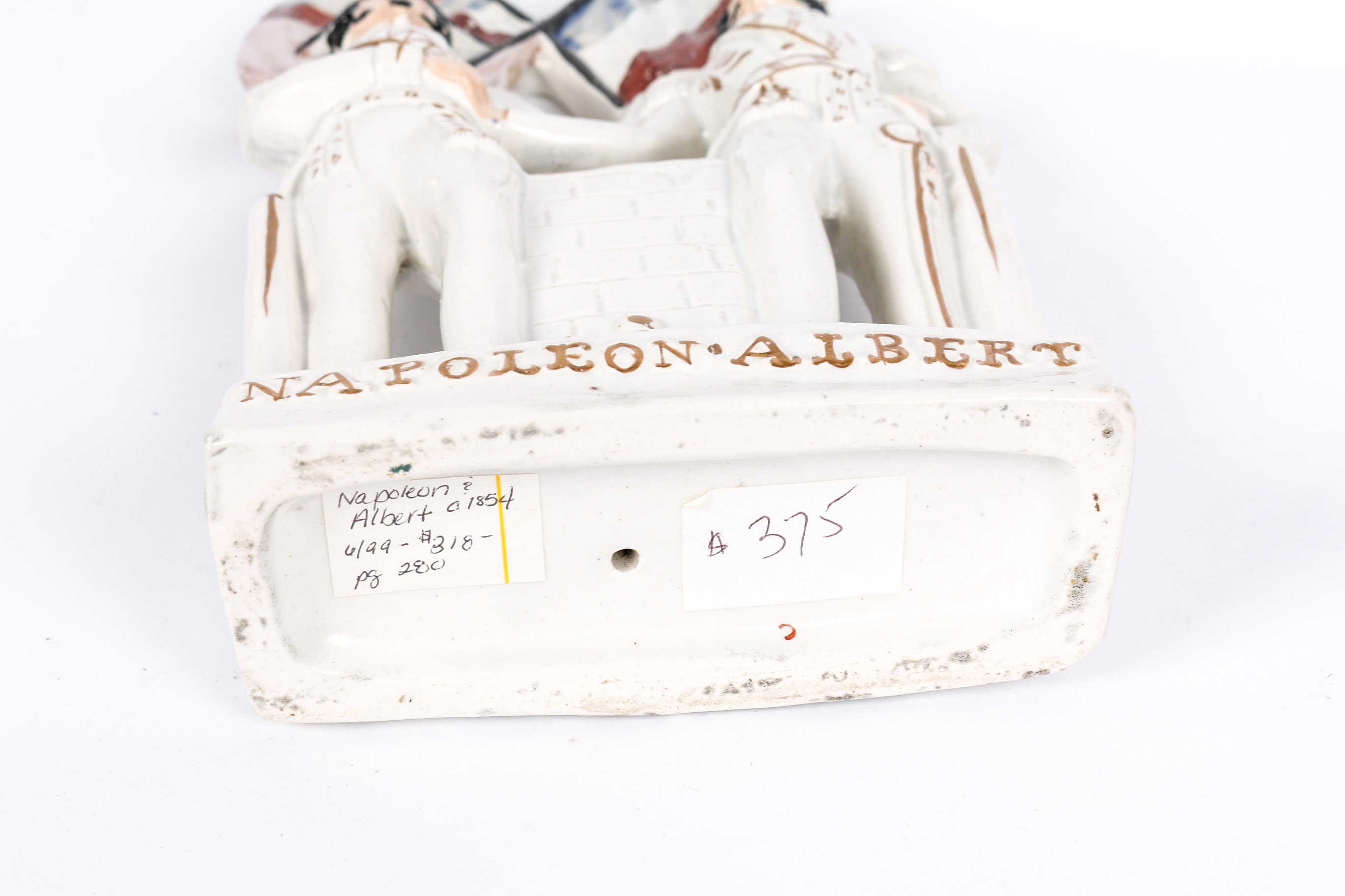 Porcelain Staffordshire Napoleon and Albert Spill Vase