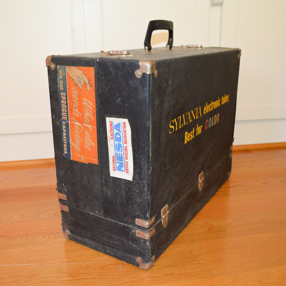 Sylvania Electronics Repairman's Case and Tubes