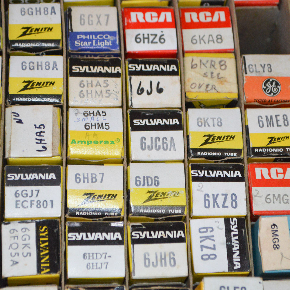 Sylvania Electronics Repairman's Case and Tubes
