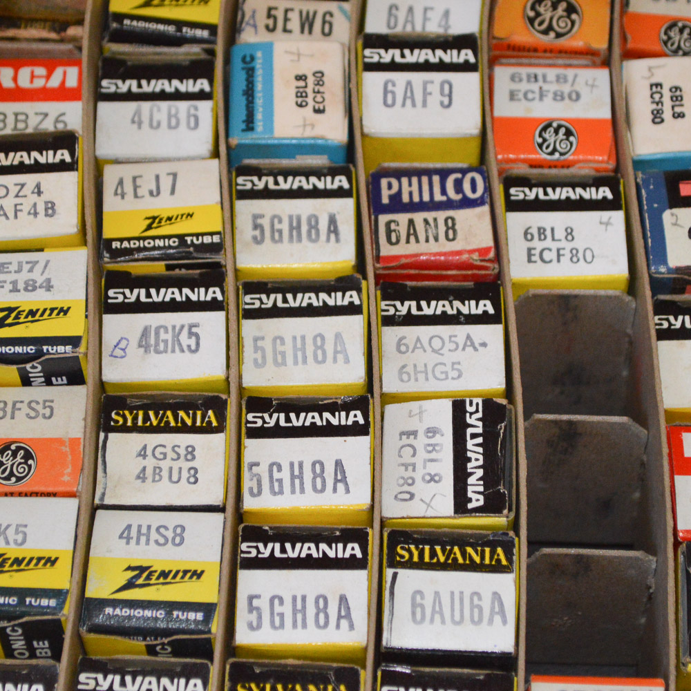 Sylvania Electronics Repairman's Case and Tubes