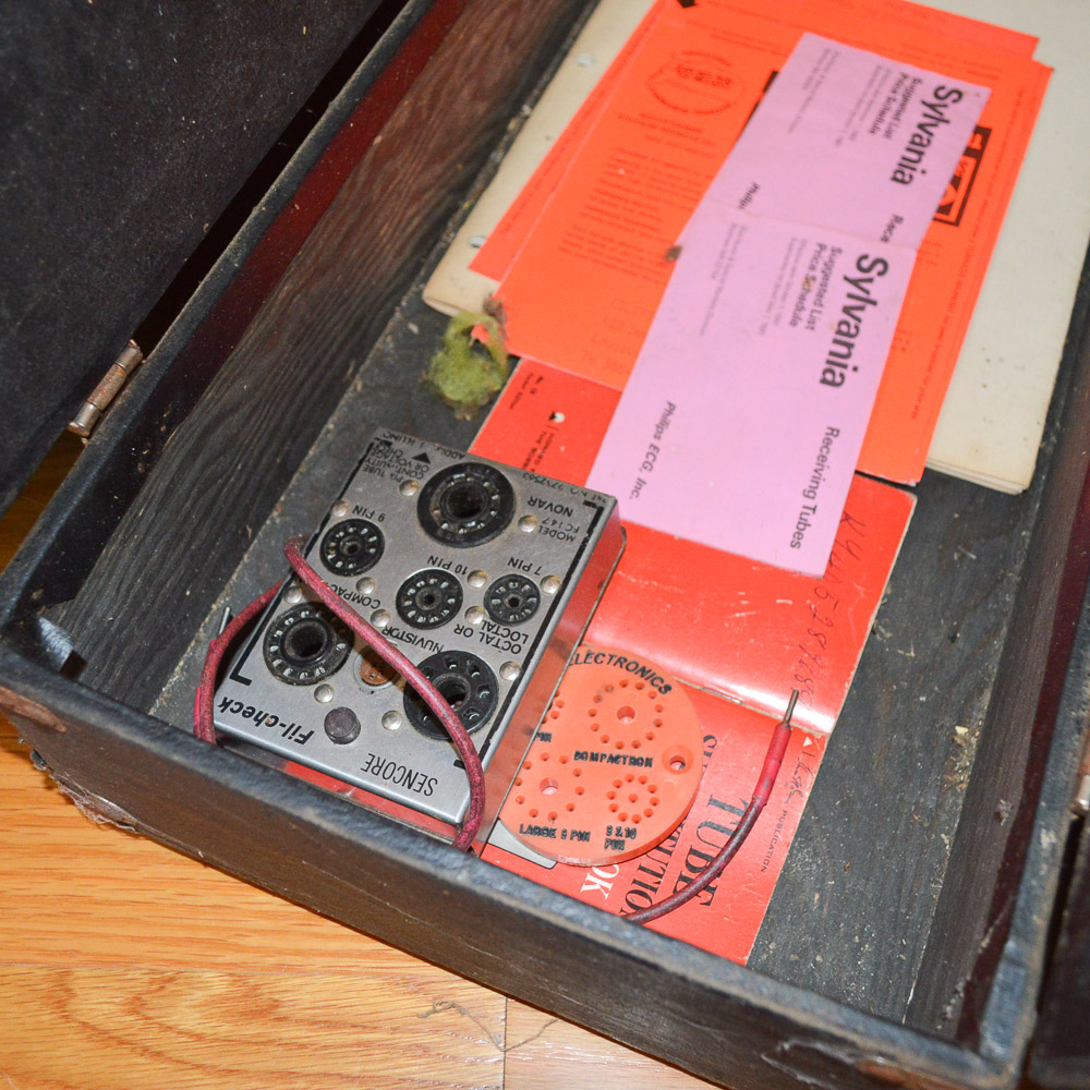 Sylvania Electronics Repairman's Case and Tubes