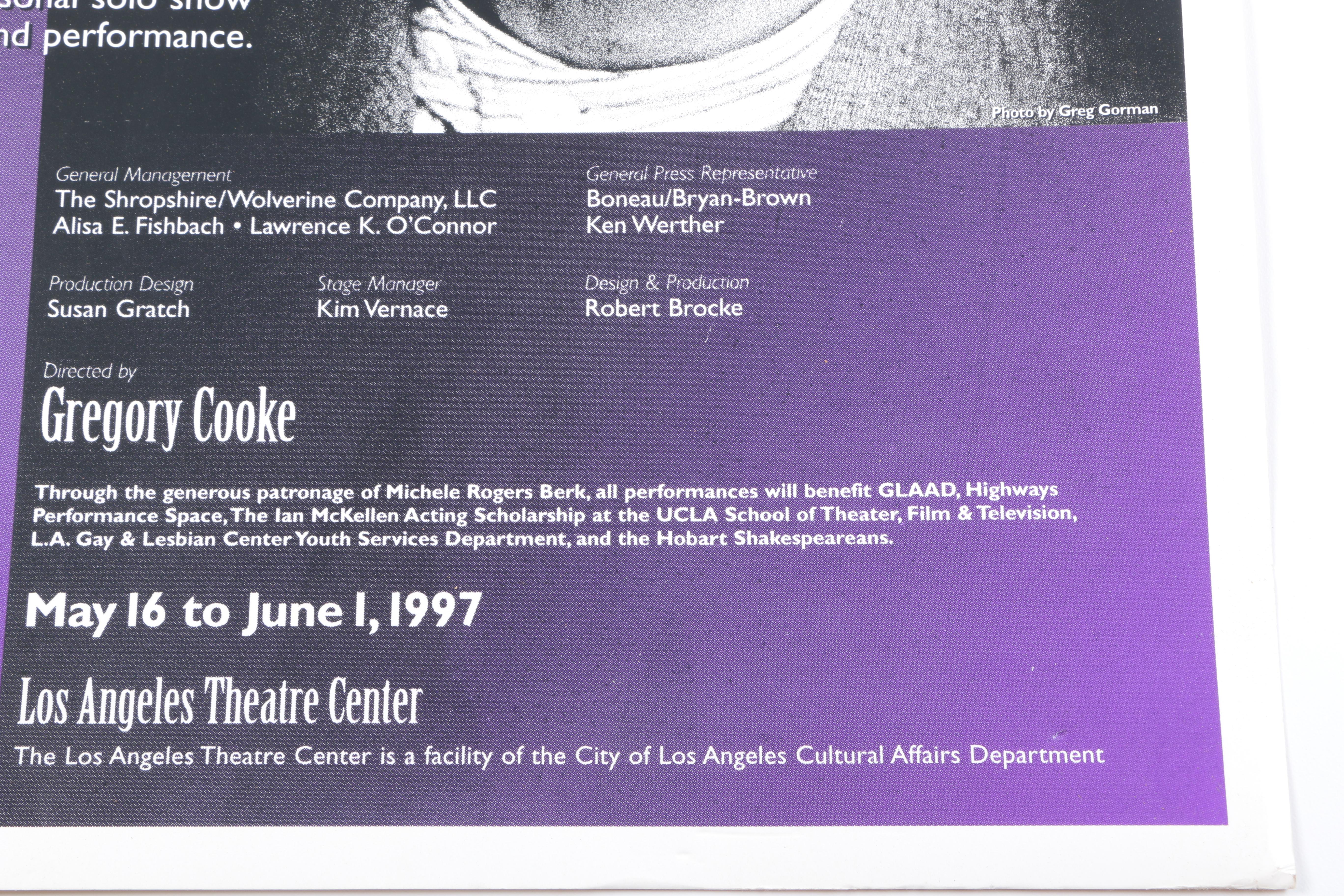 Signed Ian McKellen Offset Lithograph Poster "A Knight Out in Los