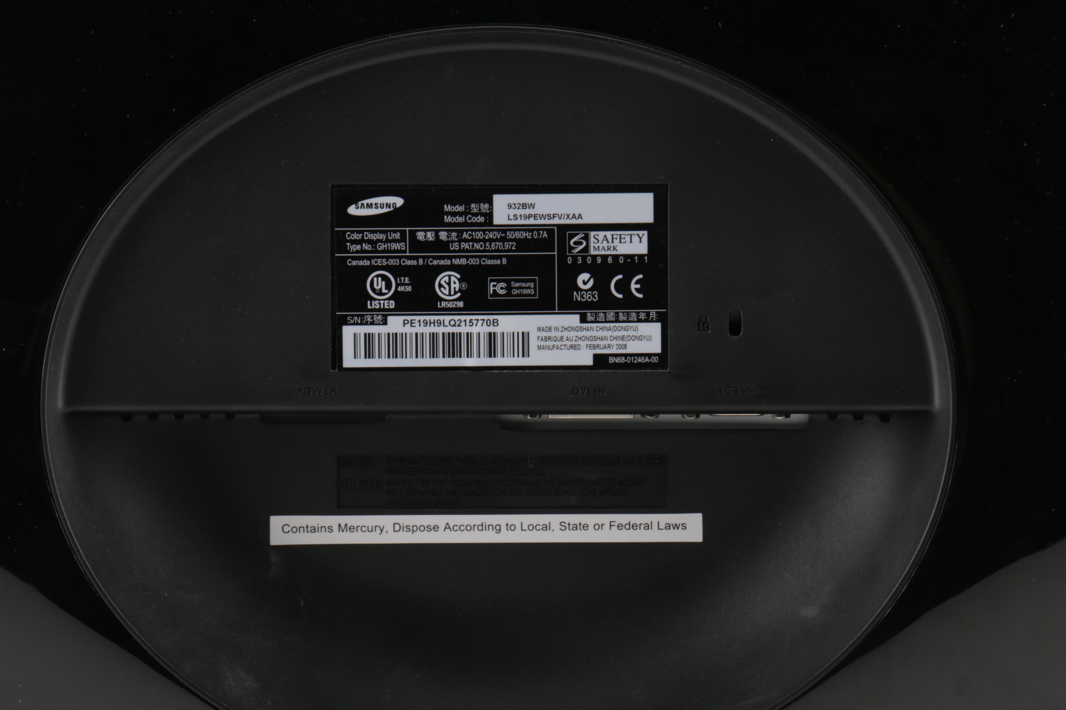 Samsung SyncMaster Monitors