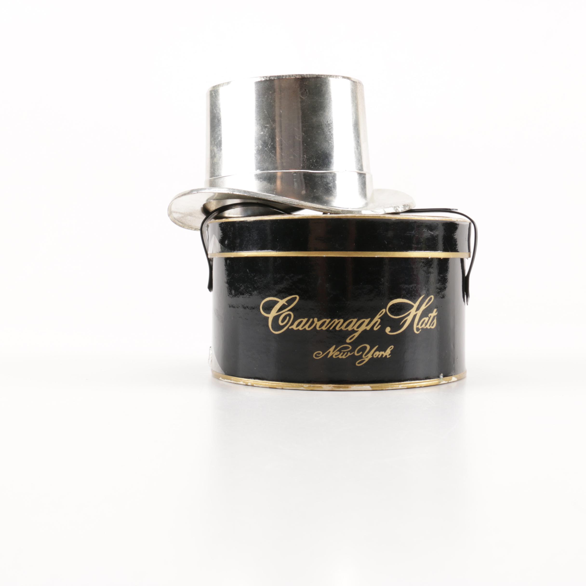 1930s Cavanagh Hats Silver Plate Top Hat