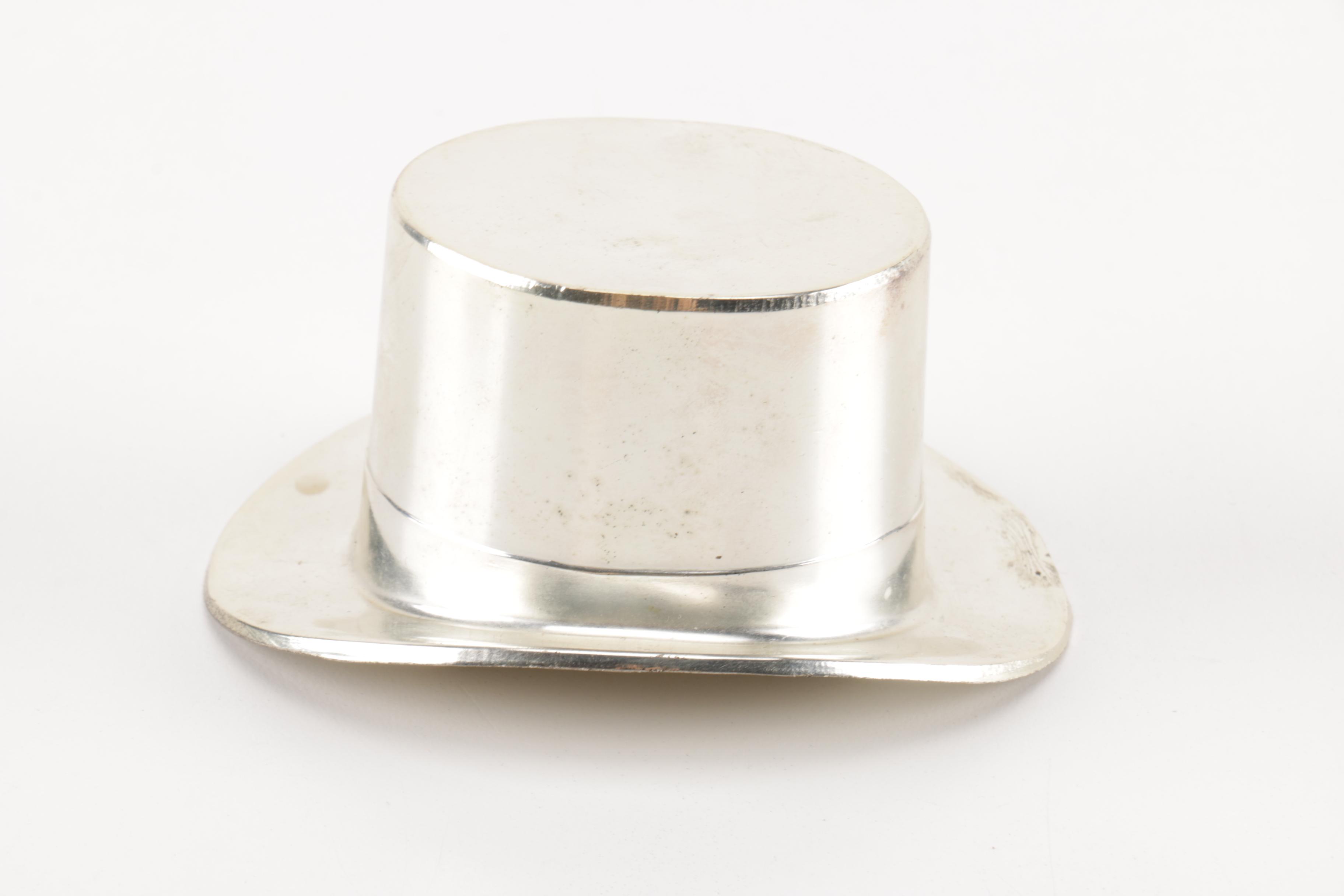 1930s Cavanagh Hats Silver Plate Top Hat