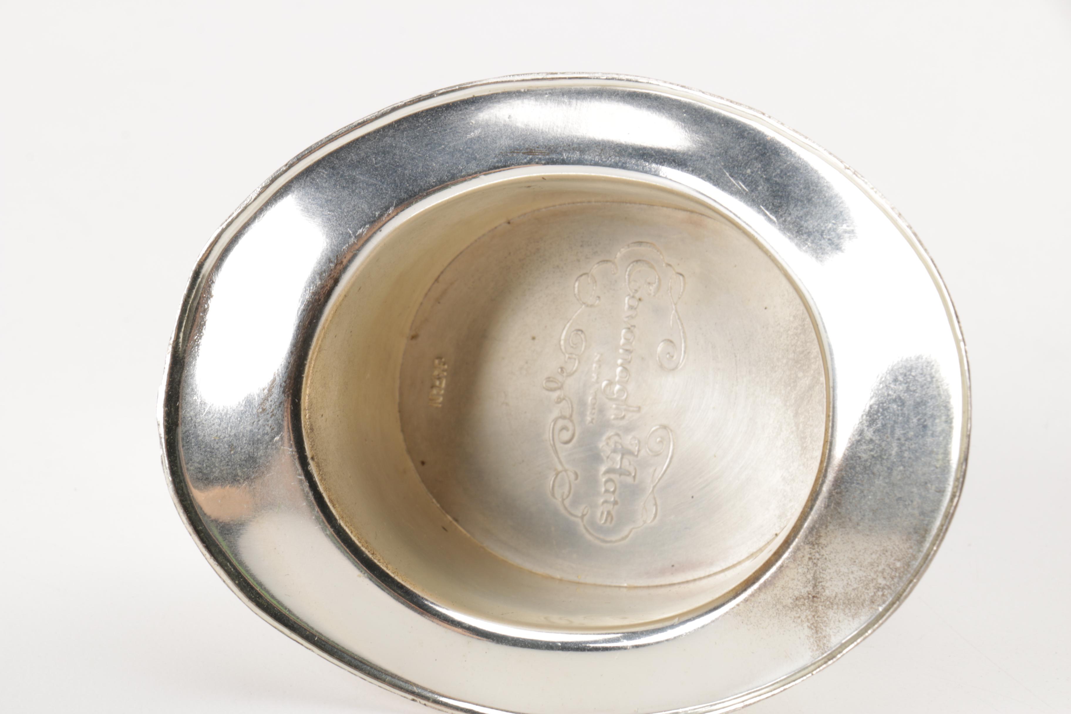 1930s Cavanagh Hats Silver Plate Top Hat