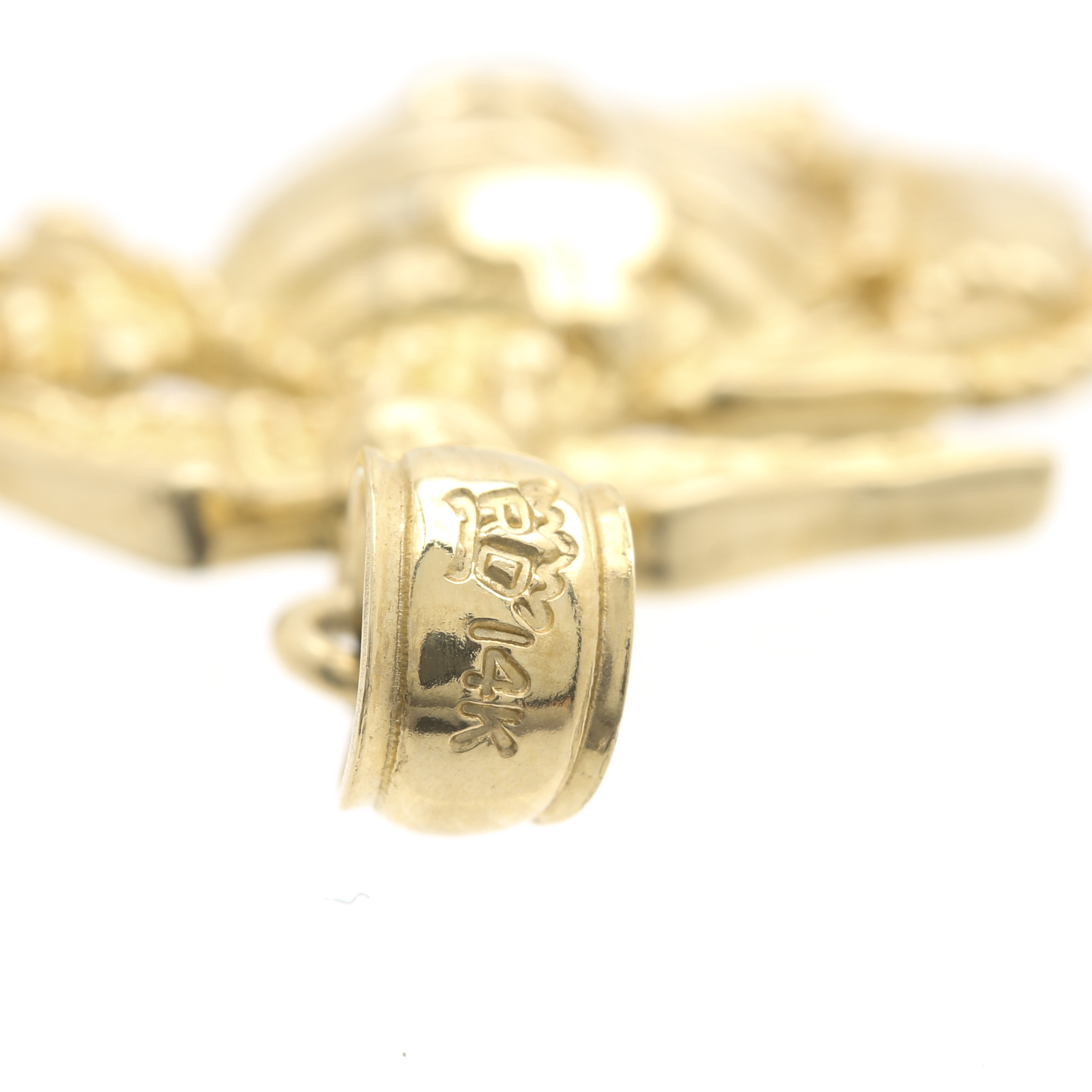 14K Yellow Gold Eagle, Globe and Anchor Charm