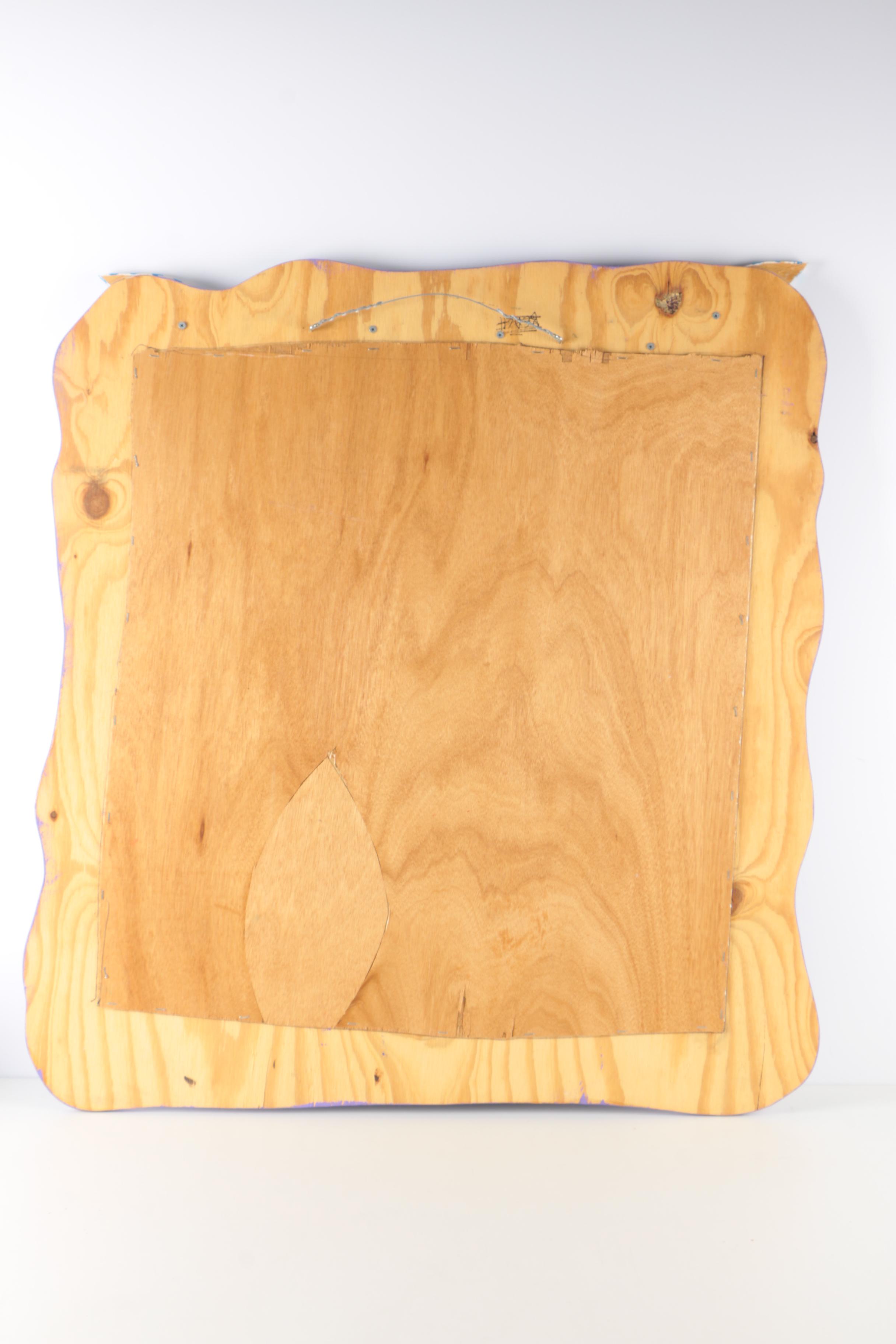 Theresa Disney Acrylic On Wood Panel Figures in Clouds