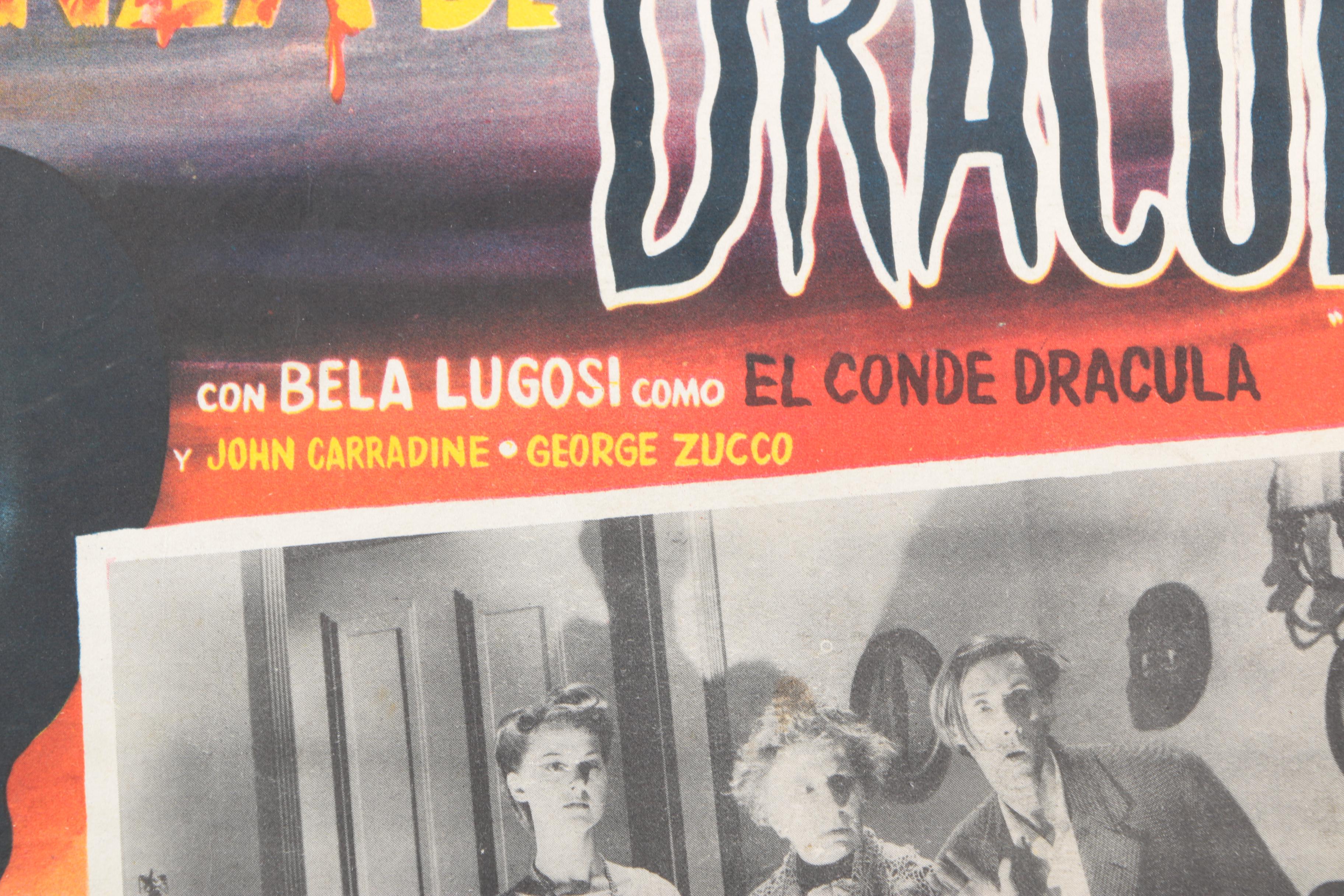 Vintage Horror Movie Posters "Brainwashed" and "La Venganza De Dracula"