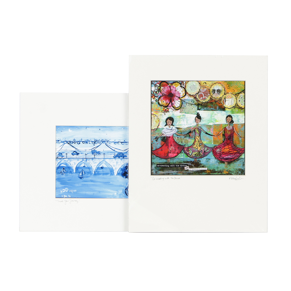 Pair of Kajal Dhabalia Giclee on Paper Illustrations