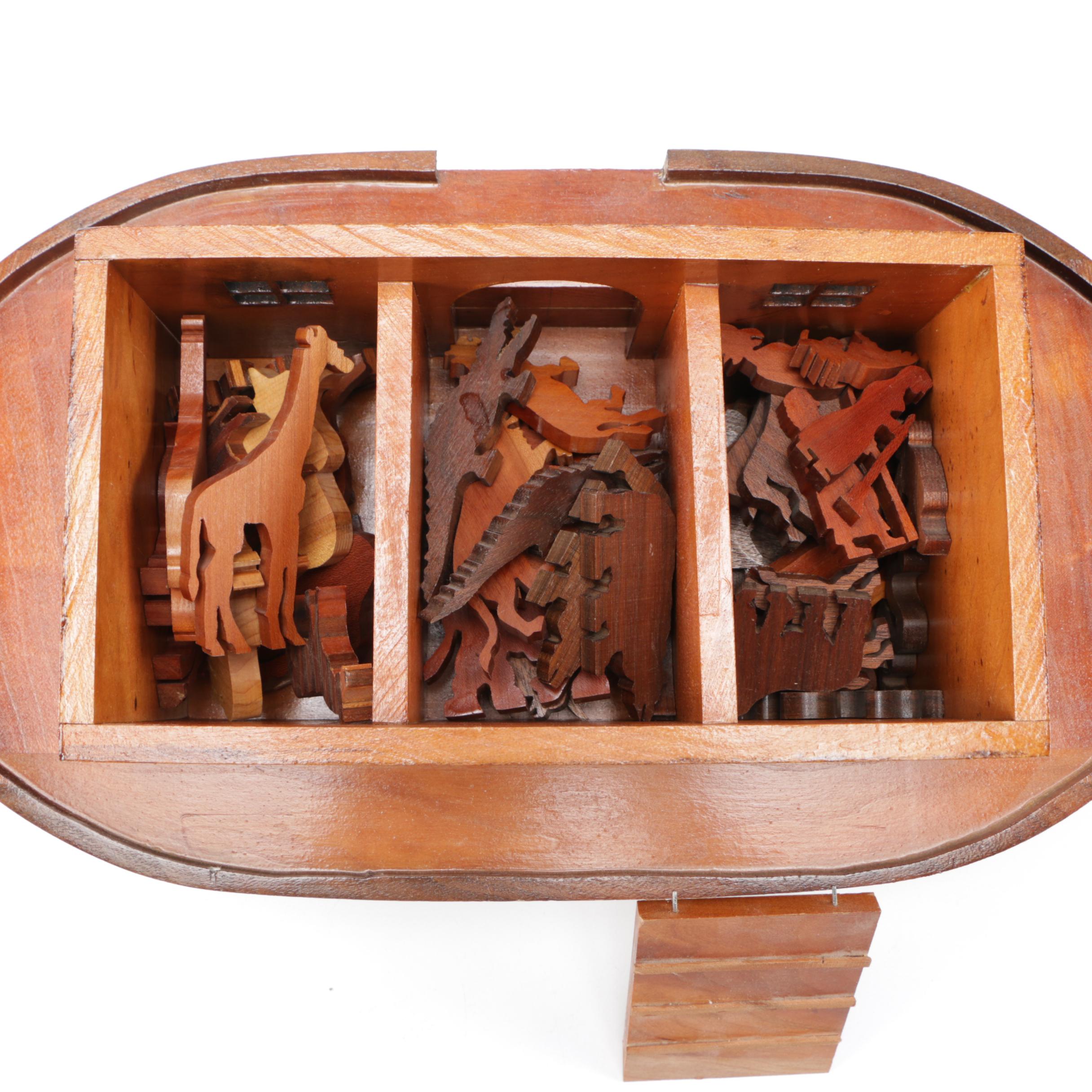 Handmade Wooden Noah's Ark Toy