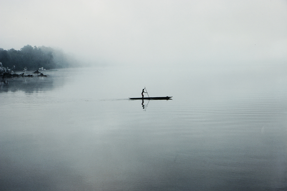 Signed Digital Photograph on Paper of a Person on a Boat