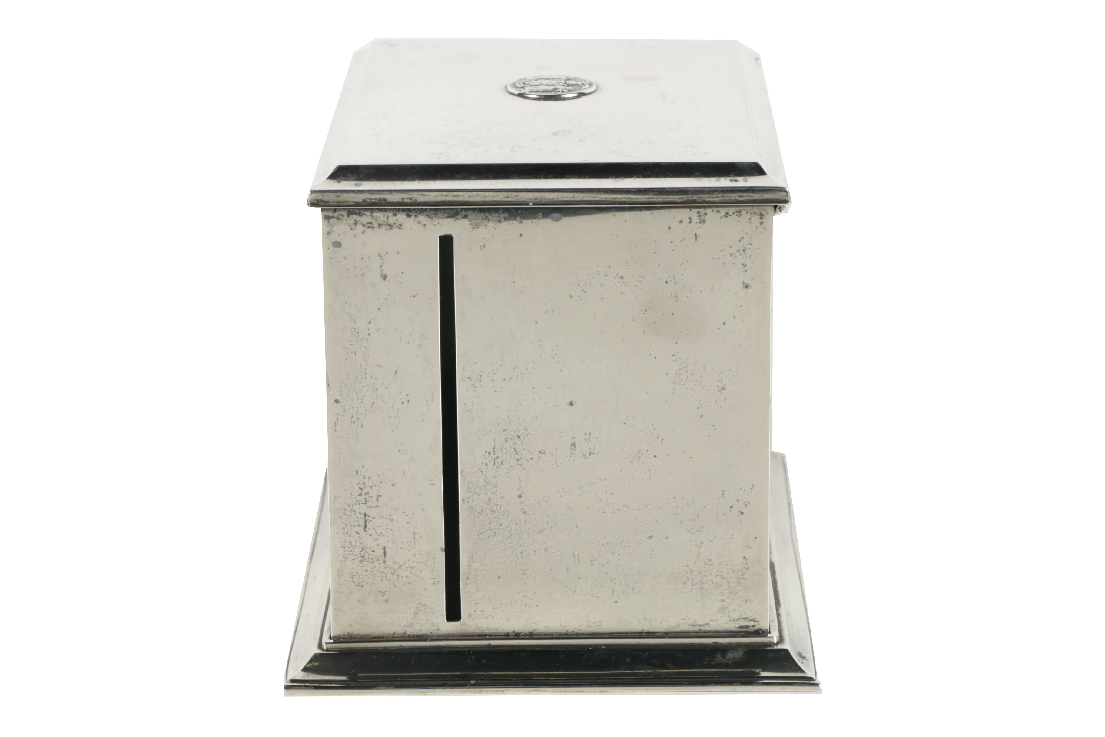 Blake-Clarke Co. Sterling Silver "Serv-a-Smok" Cigarette Box for Franklin D. Roosevelt