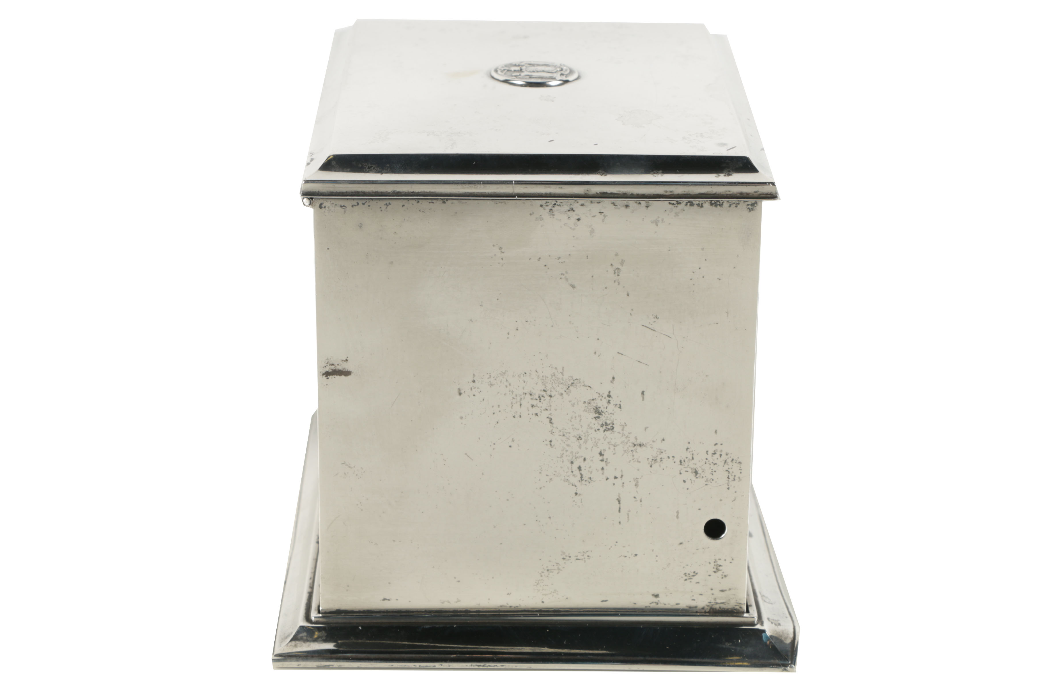 Blake-Clarke Co. Sterling Silver "Serv-a-Smok" Cigarette Box for Franklin D. Roosevelt