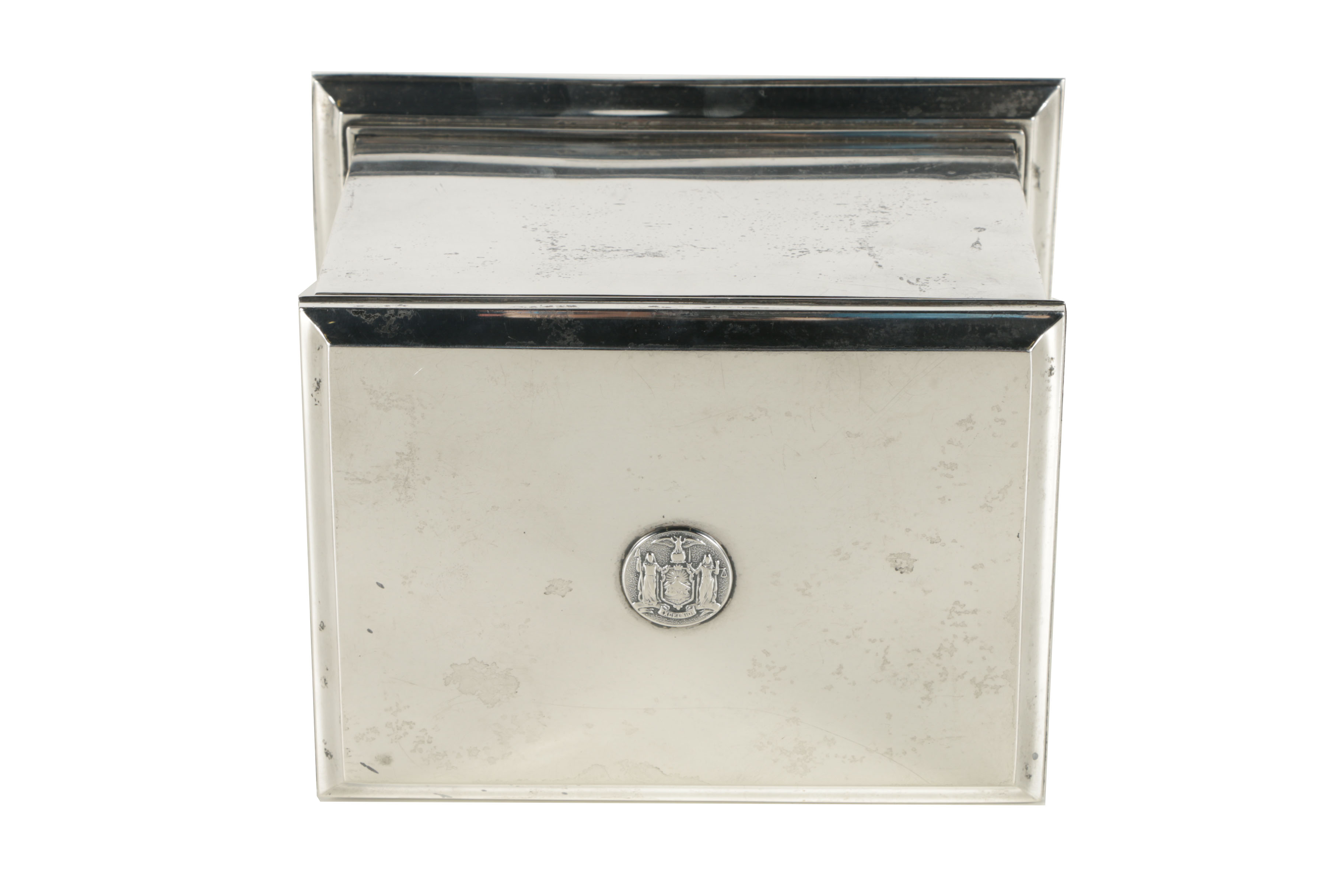 Blake-Clarke Co. Sterling Silver "Serv-a-Smok" Cigarette Box for Franklin D. Roosevelt