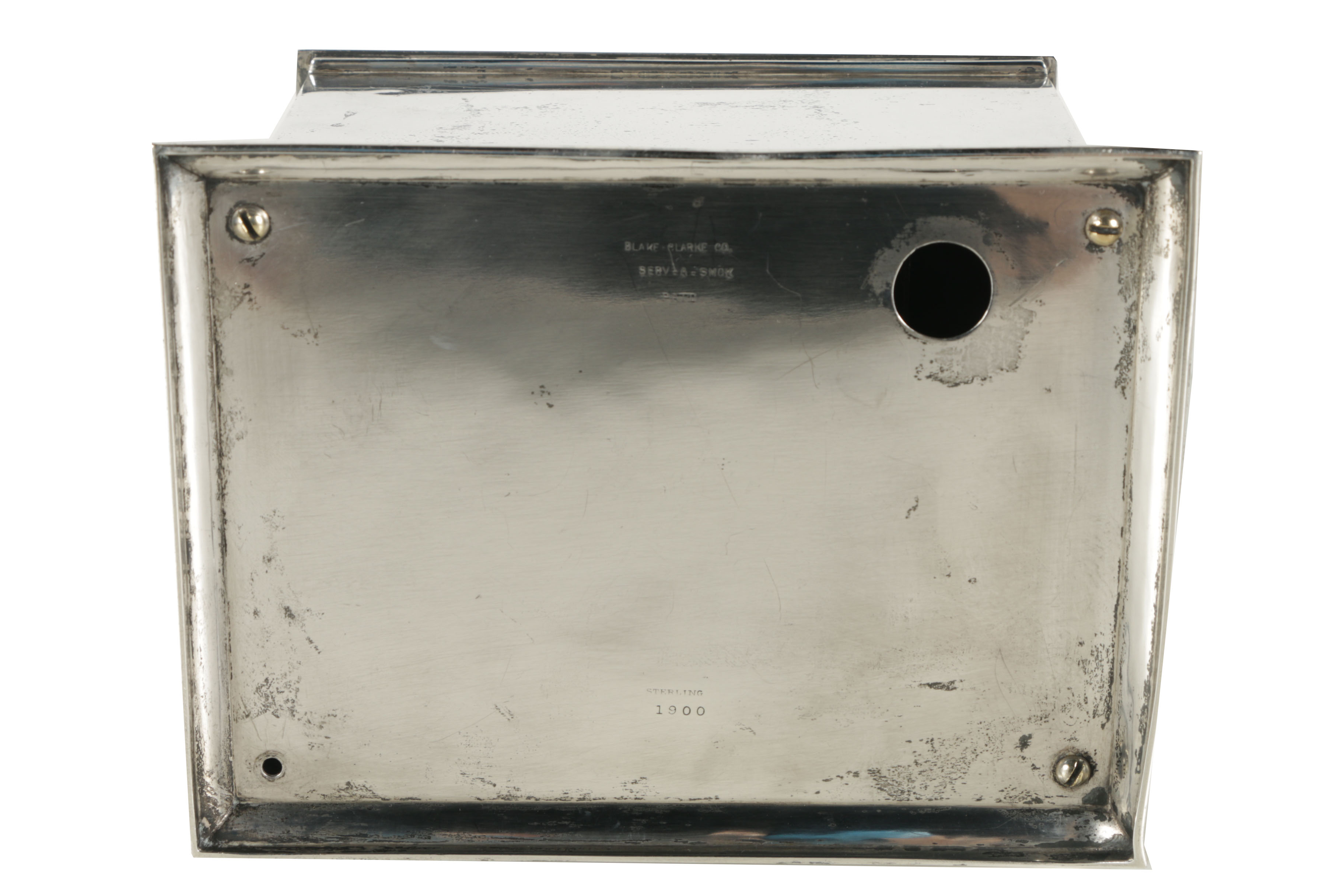 Blake-Clarke Co. Sterling Silver "Serv-a-Smok" Cigarette Box for Franklin D. Roosevelt