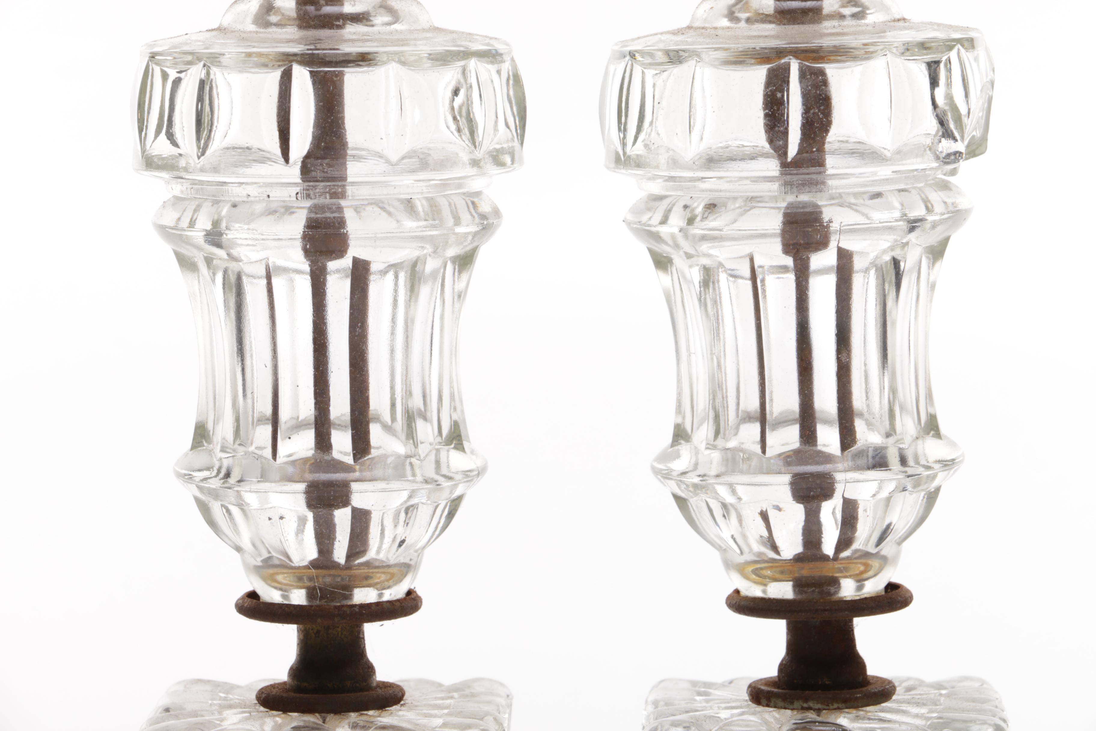 Vintage Glass Lamps Without Shades