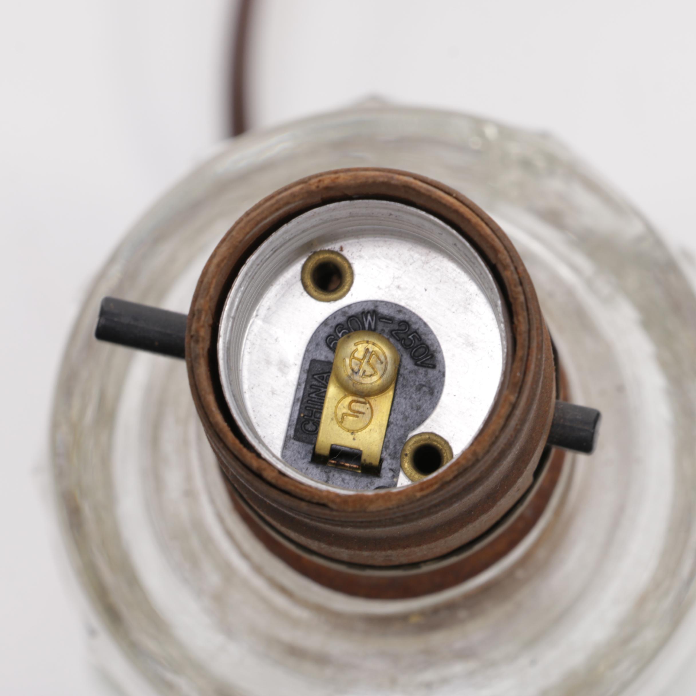 Vintage Glass Lamps Without Shades